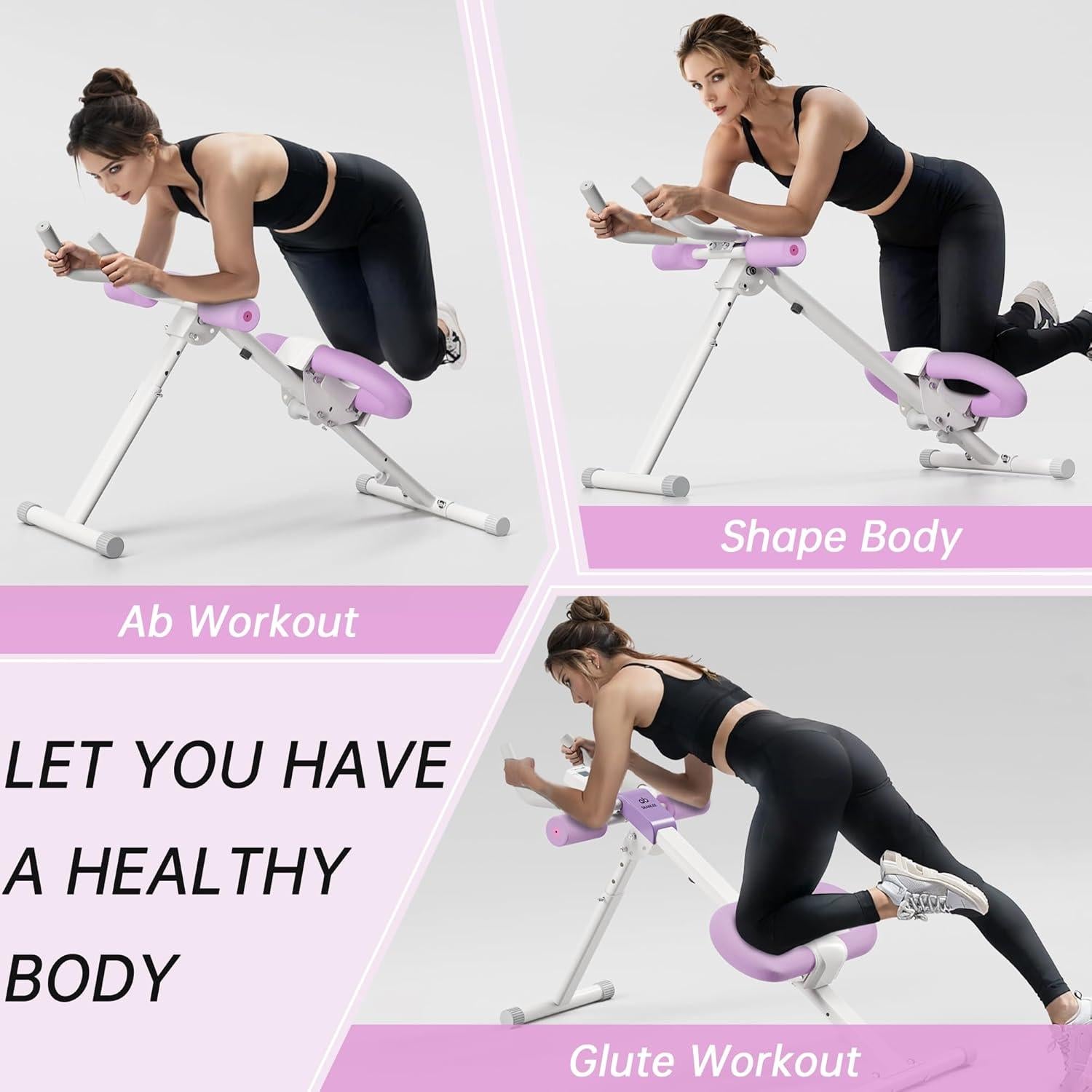 Máquina de Abdominales Seanleecore Ajustable con Monitor LCD