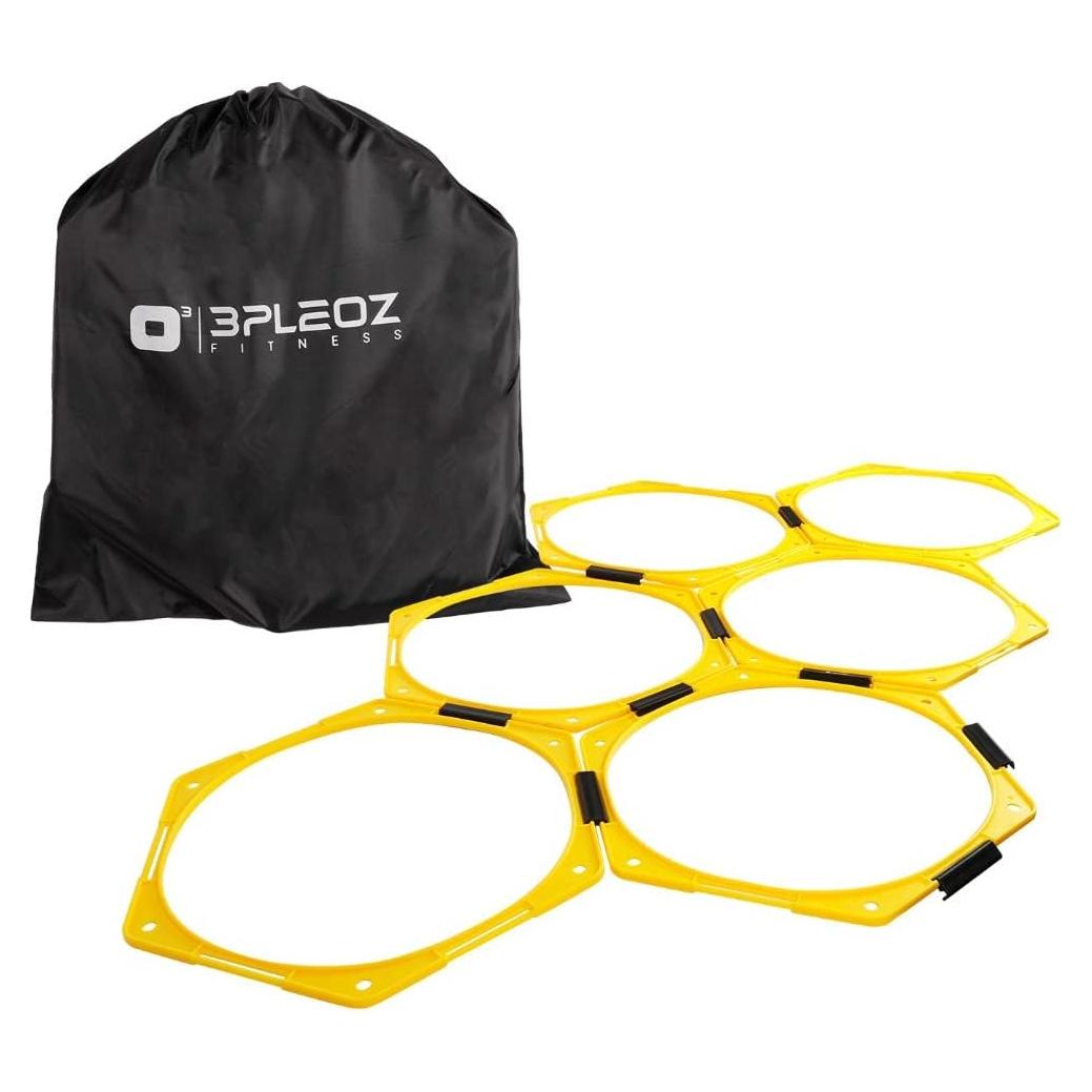 Juego de Anillos de Agilidad Hexagon 3PLEOZ - 6 Piezas con Bolsa