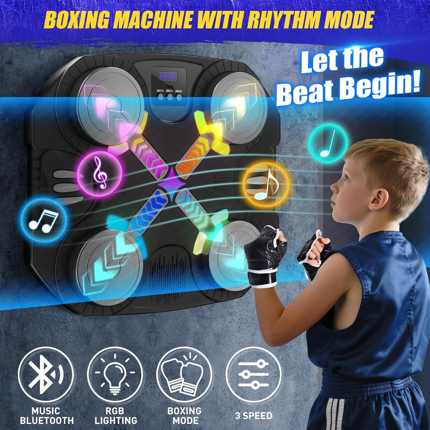 Máquina de Boxeo Musical Esnowlee CD8819 con Luces y Sonido