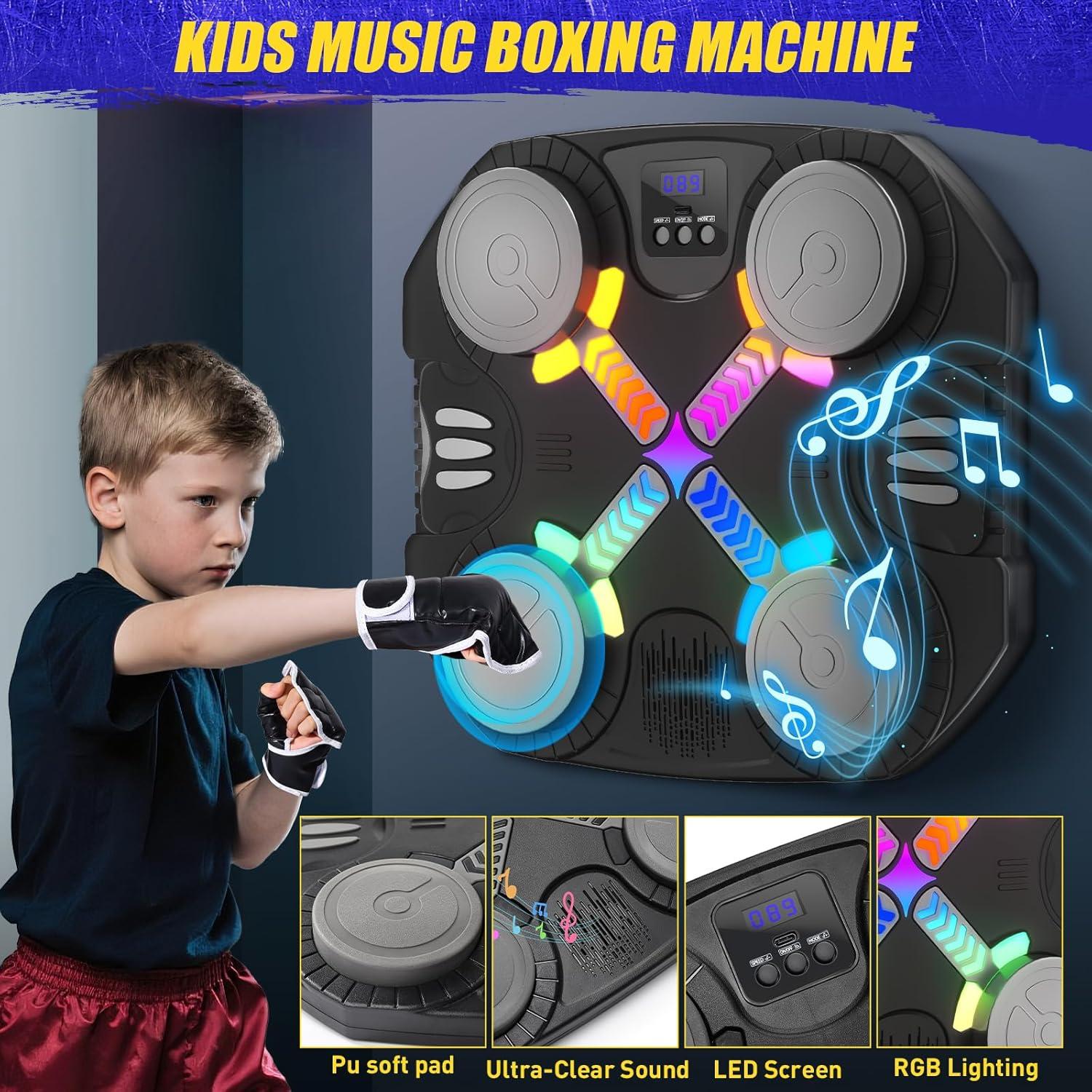 Máquina de Boxeo Musical Esnowlee CD8819 con Luces y Sonido