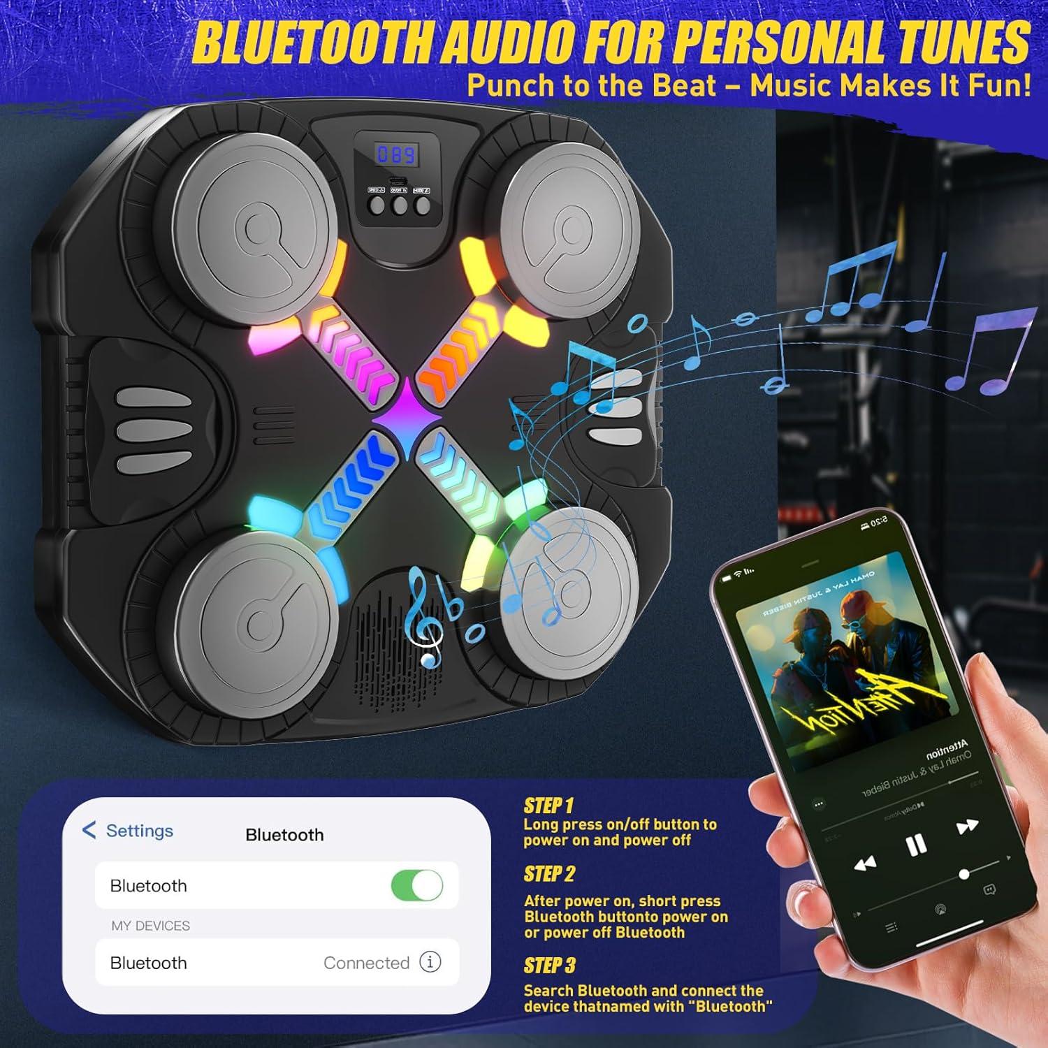 Máquina de Boxeo Musical Esnowlee CD8819 con Luces y Sonido