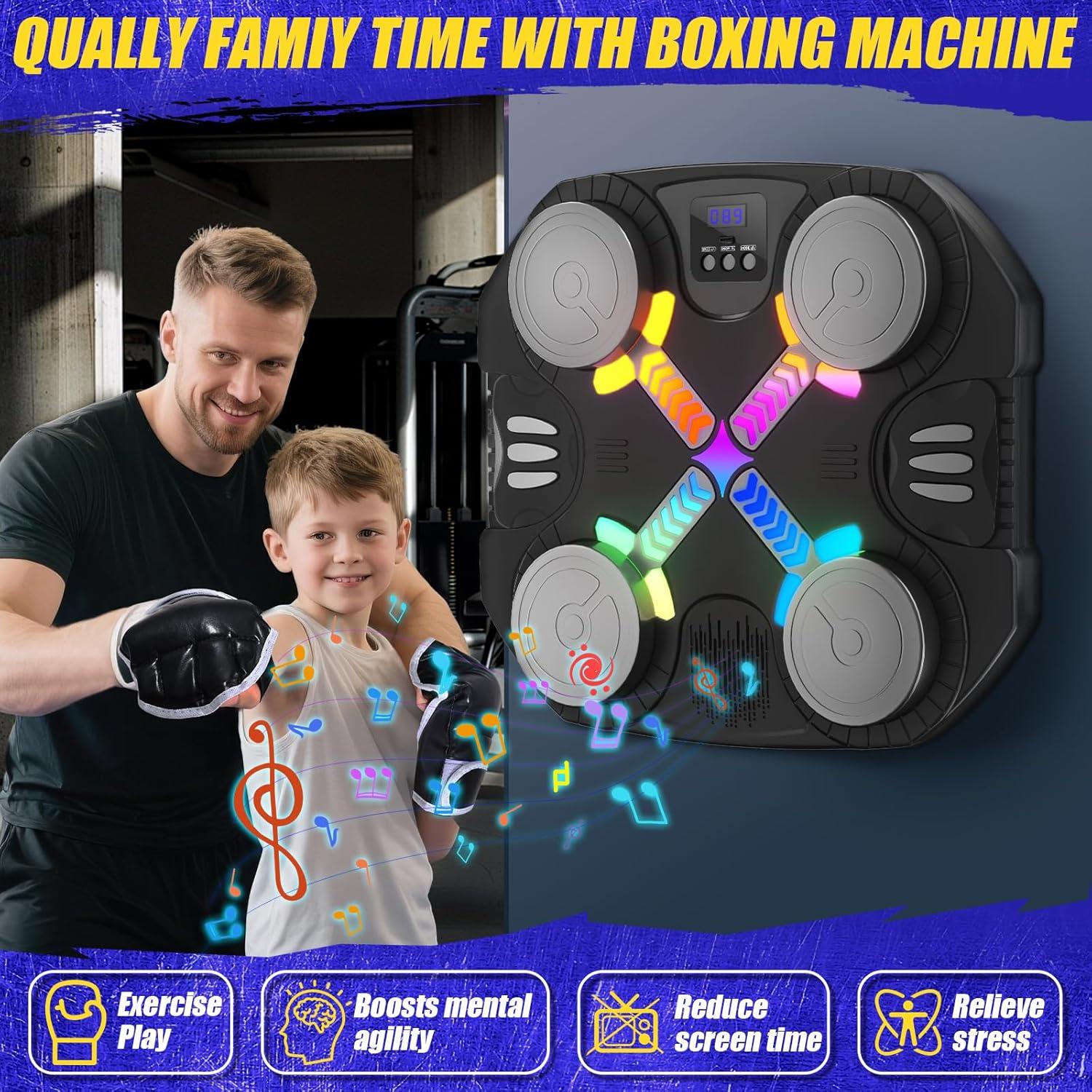 Máquina de Boxeo Musical Esnowlee CD8819 con Luces y Sonido