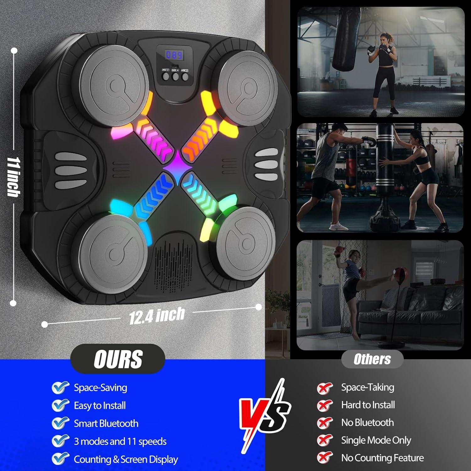 Máquina de Boxeo Musical Esnowlee CD8819 con Luces y Sonido