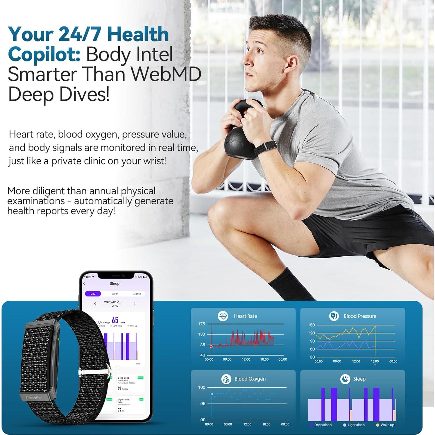 Pulsera Inteligente EnergyPort H29 - Monitoreo Salud 24/7