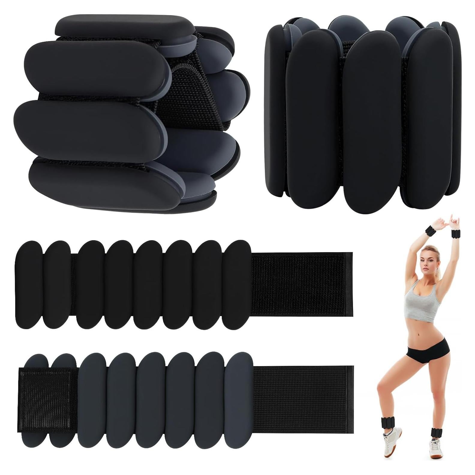 Pesas de Muñeca Ajustables MESUADESI 0.45 kg - 1 Par