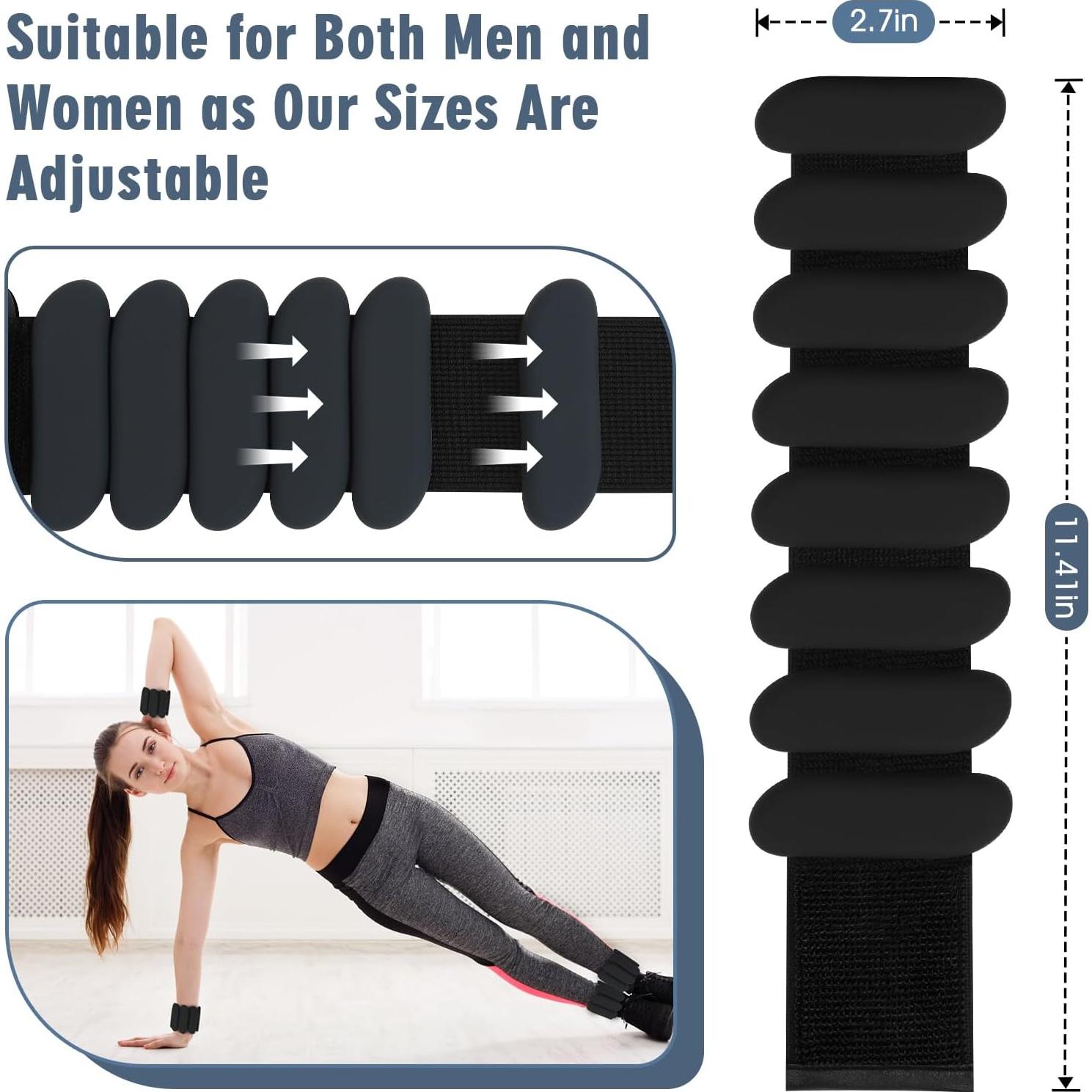 Pesas de Muñeca Ajustables MESUADESI 0.45 kg - 1 Par