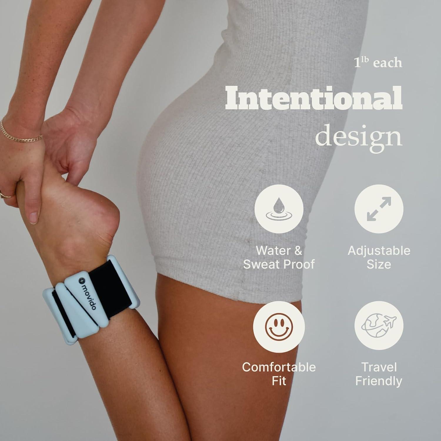 Pesas de Muñeca y Tobillo Movido 0.45 kg Ajustables 2 Pzas