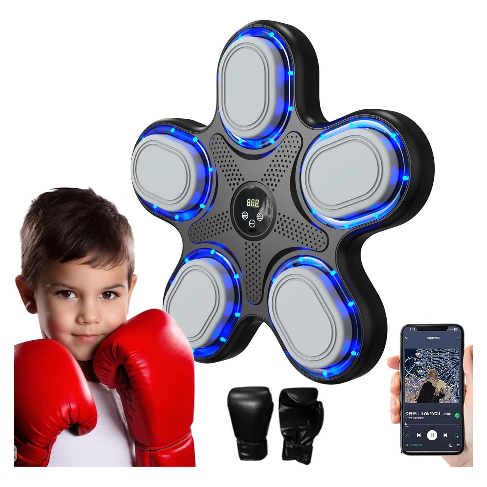 Máquina de Boxeo Musical BNANDXC BNTW02 con Guantes - Entrenamiento en Casa