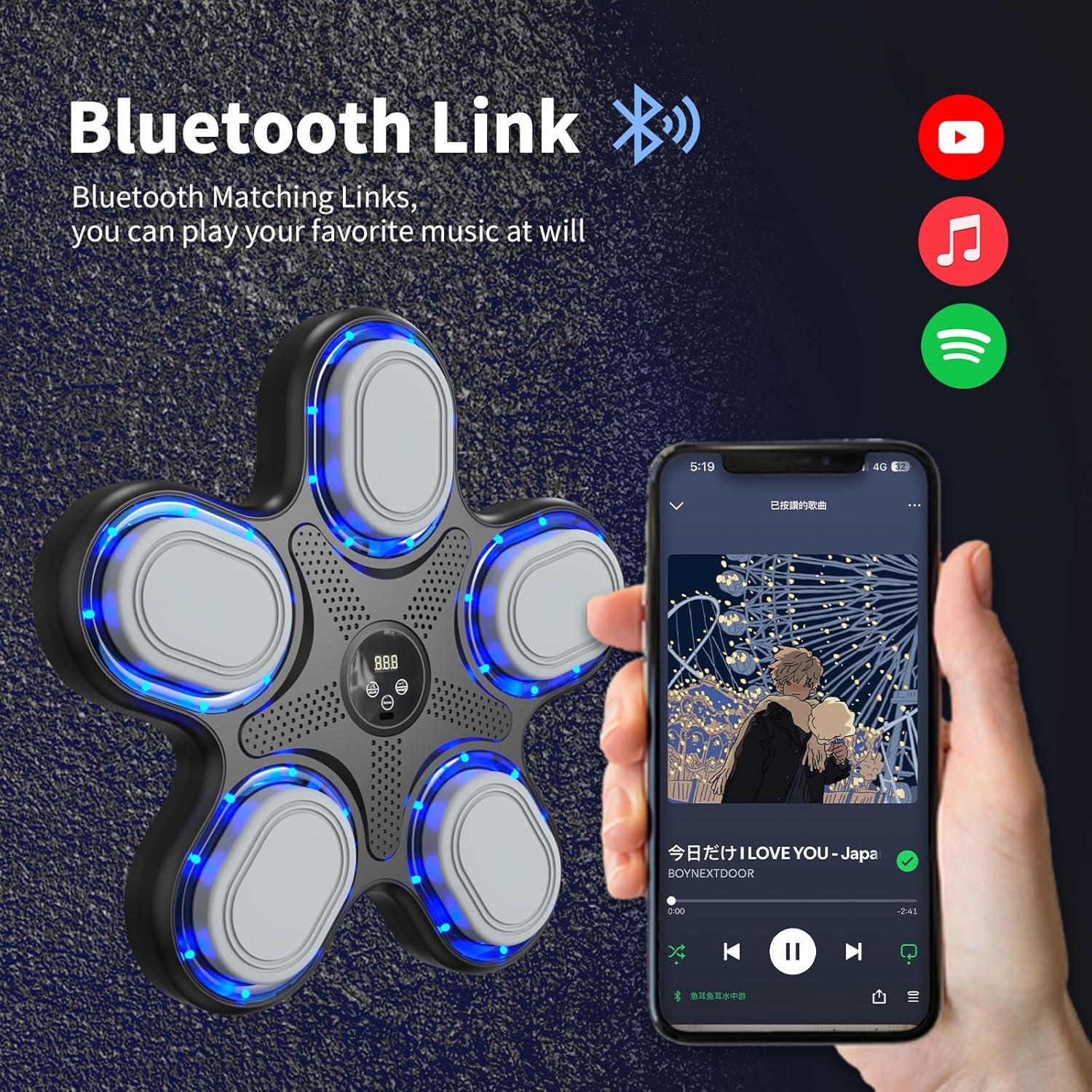 Máquina de Boxeo Musical BNANDXC BNTW02 con Guantes - Entrenamiento en Casa