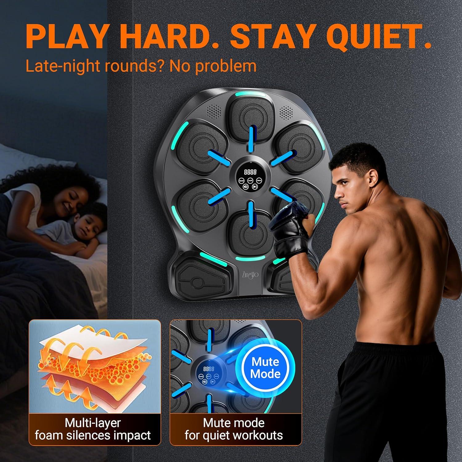 Máquina de Boxeo Musical Zingtto BOX0173 con Guantes