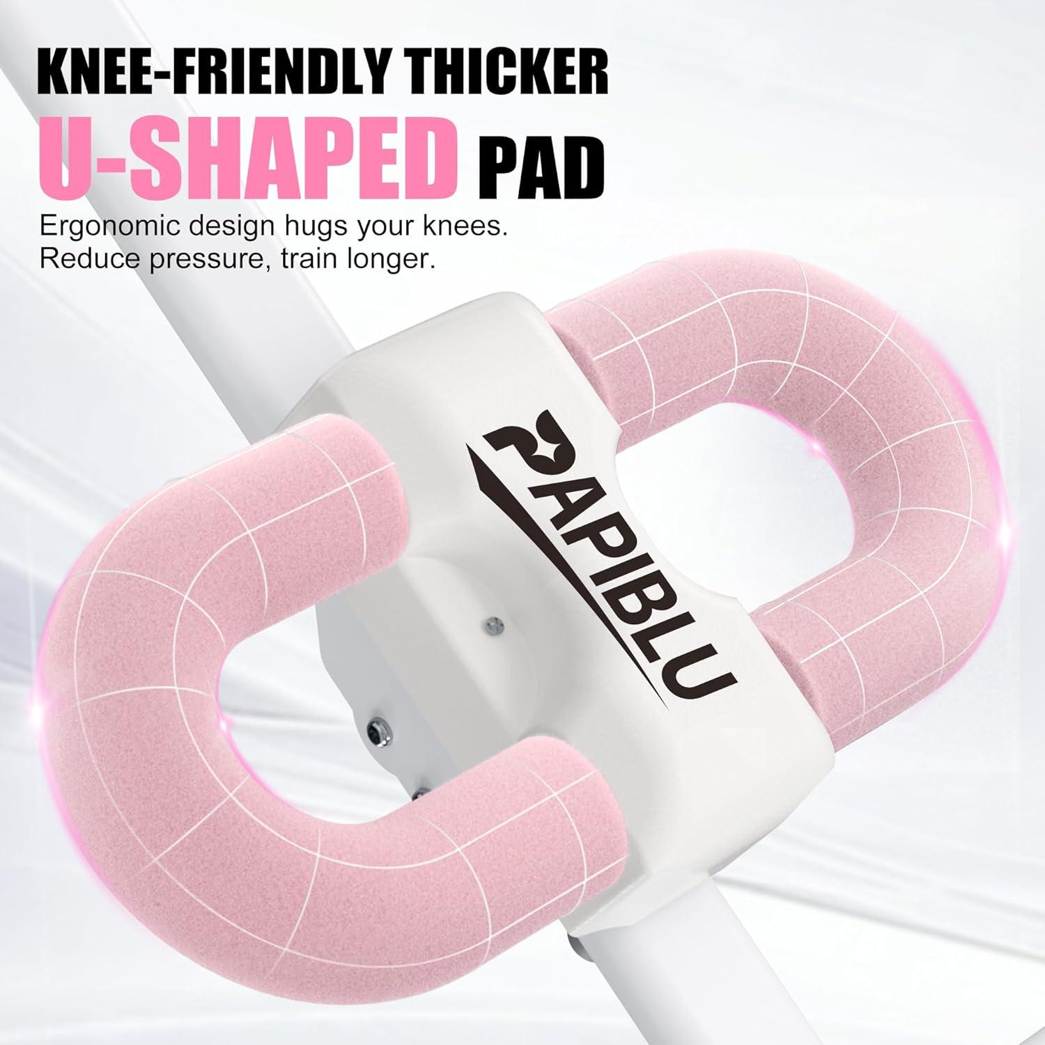 Entrenador Abdominal Ajustable PAPIBLU - Equipo Plegable Rosa
