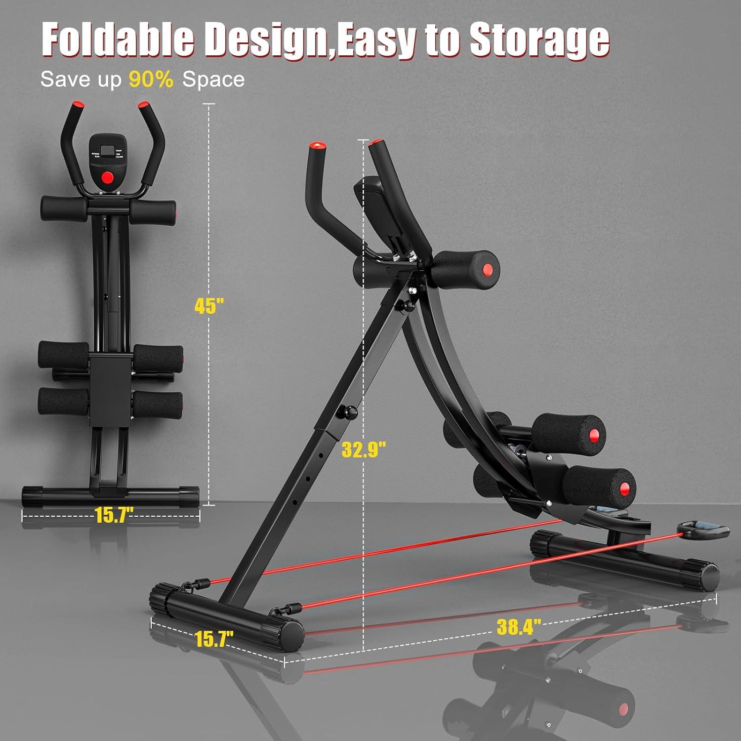 Máquina de Abdominales PINJAT Ajustable para Ejercicio en Casa