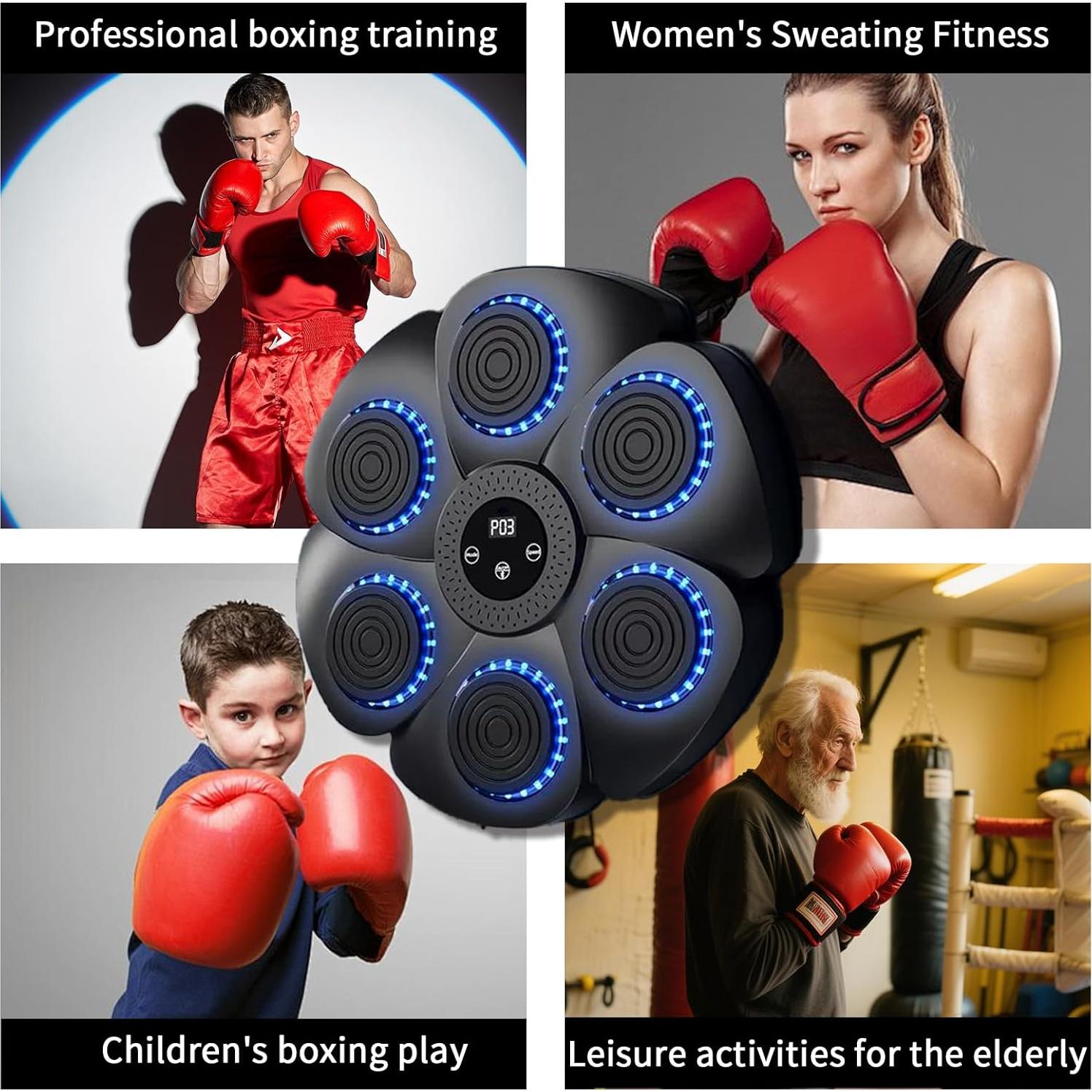 Máquina de Boxeo Musical Tiny Pets QJB-01 con Pantalla Táctil