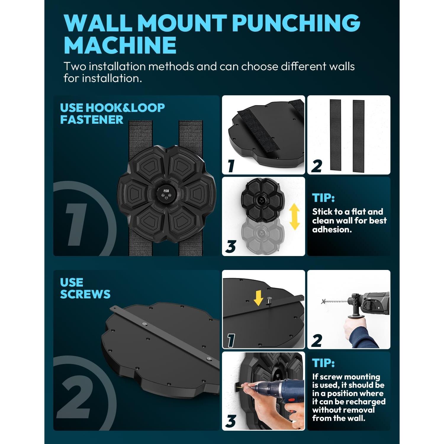 Máquina de Boxeo Musical FUNWICT DCEH001 con Guantes y Bluetooth