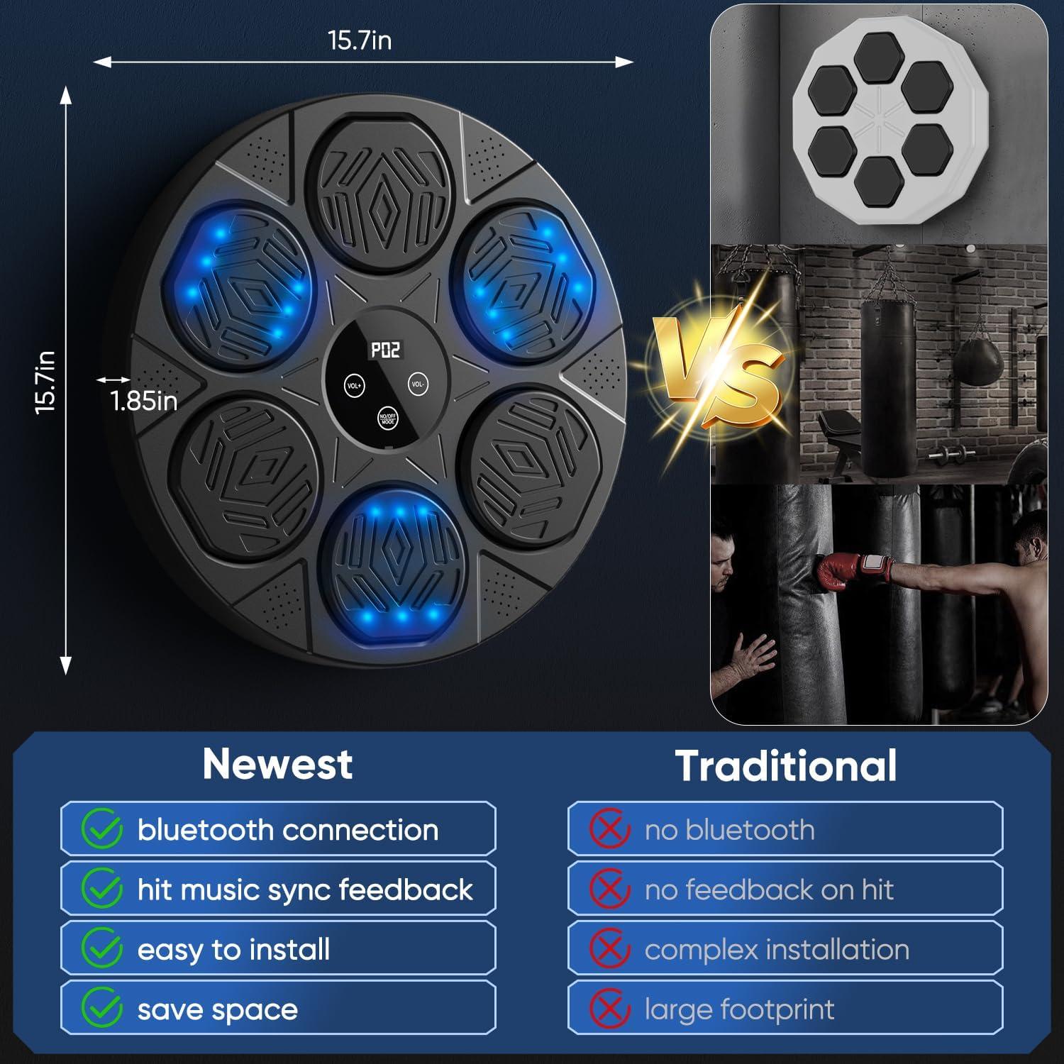 Máquina de Boxeo Musical Meseto QJB-55 con Bluetooth y Guantes