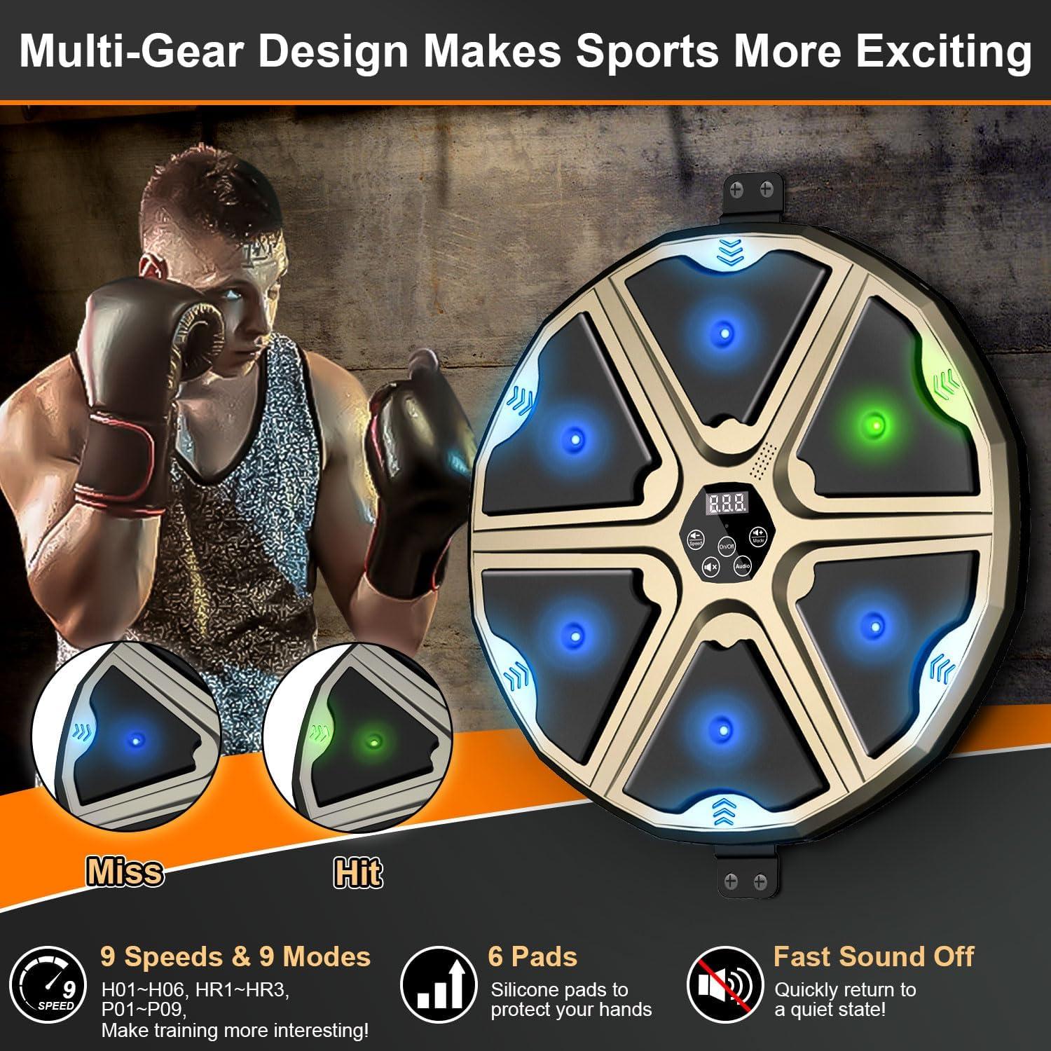 Máquina de Boxeo Musical LYHOME Pared 43x43cm para Gimnasio