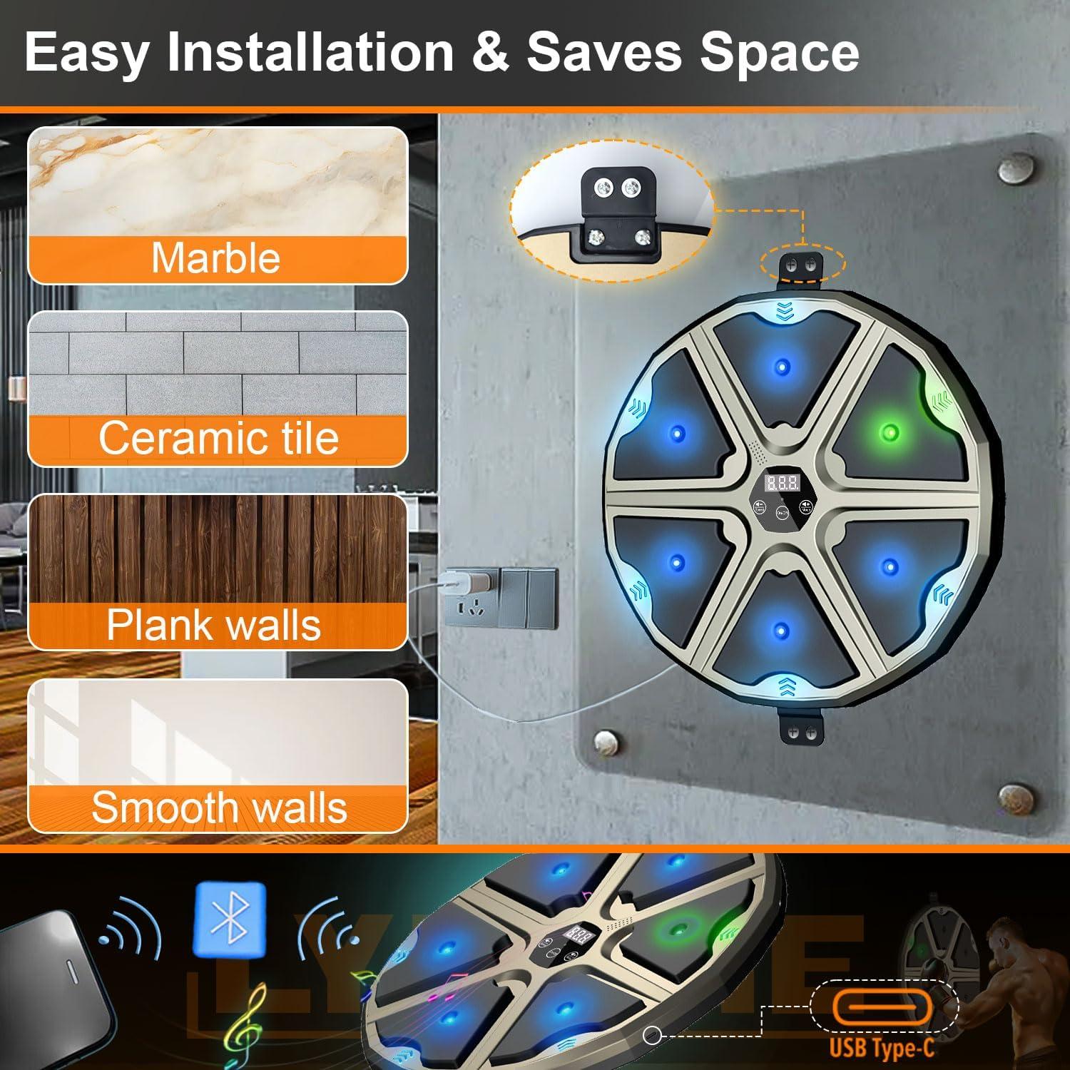 Máquina de Boxeo Musical LYHOME Pared 43x43cm para Gimnasio