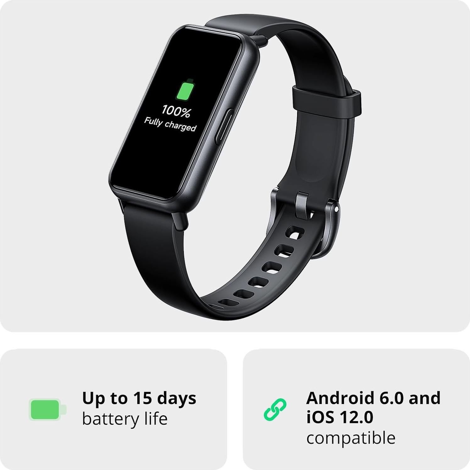 Rastreador de Fitness AKAGEAR T115 Pantalla AMOLED 1.58" Negro