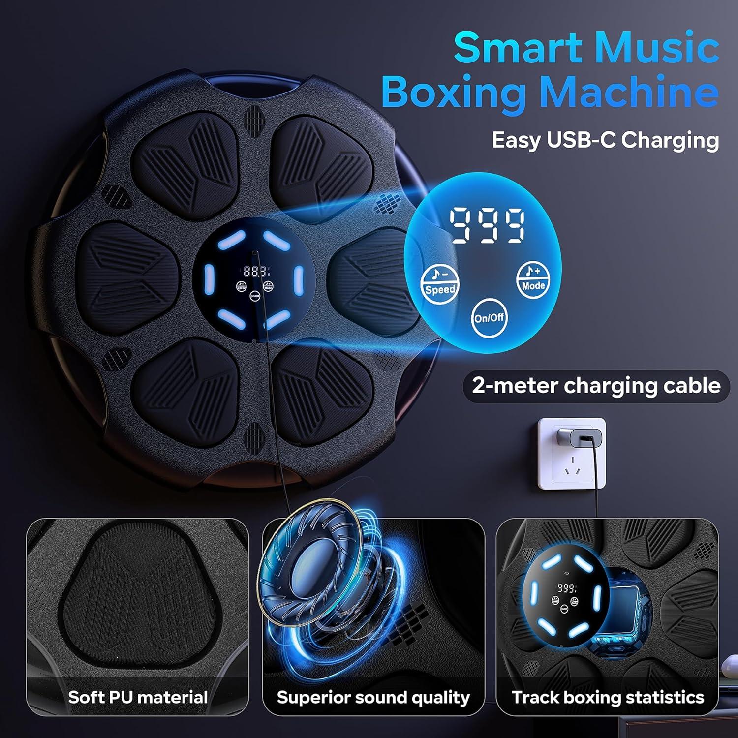 Máquina de Boxeo Musical Inteligente SOHOMACH con Guantes