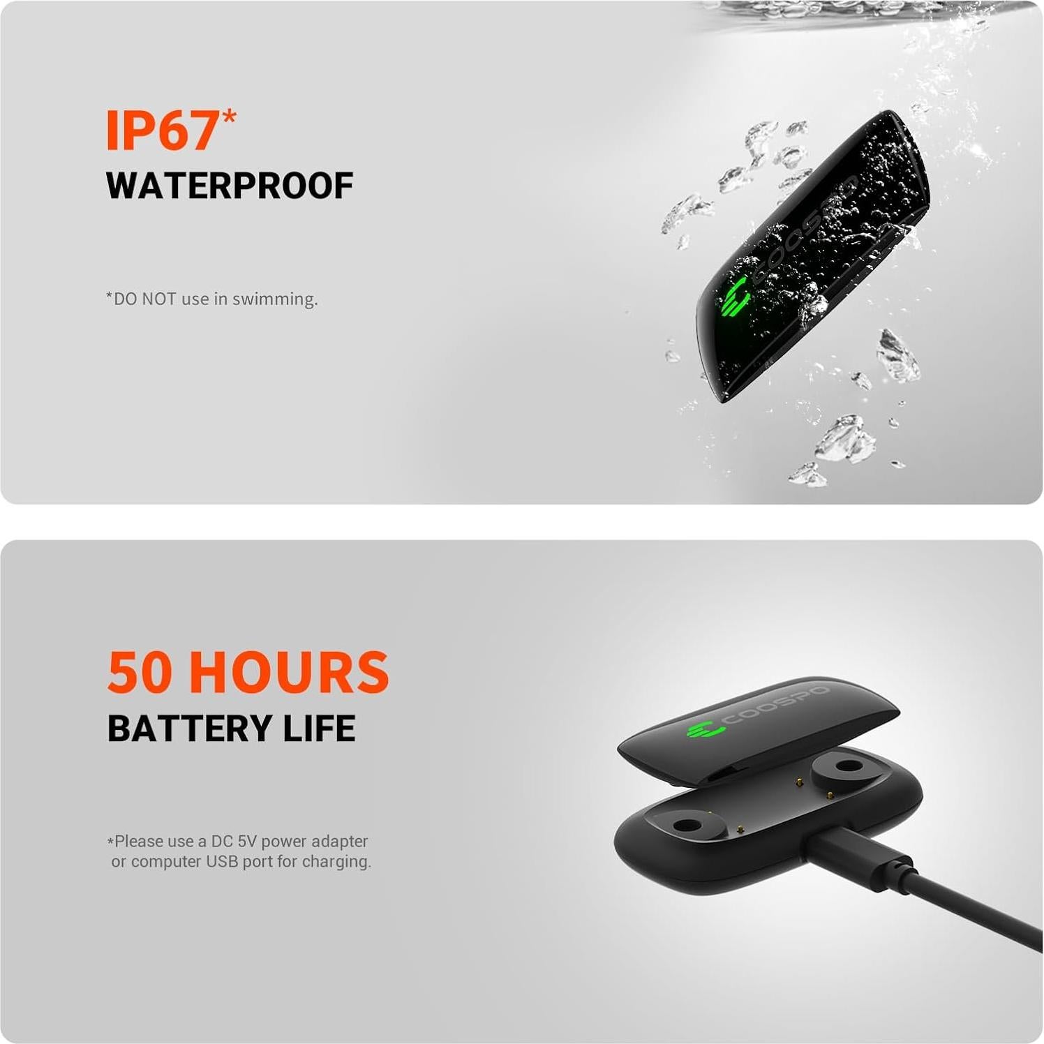 Monitor de Frecuencia Cardíaca COOSPO H9Z Bluetooth IP67