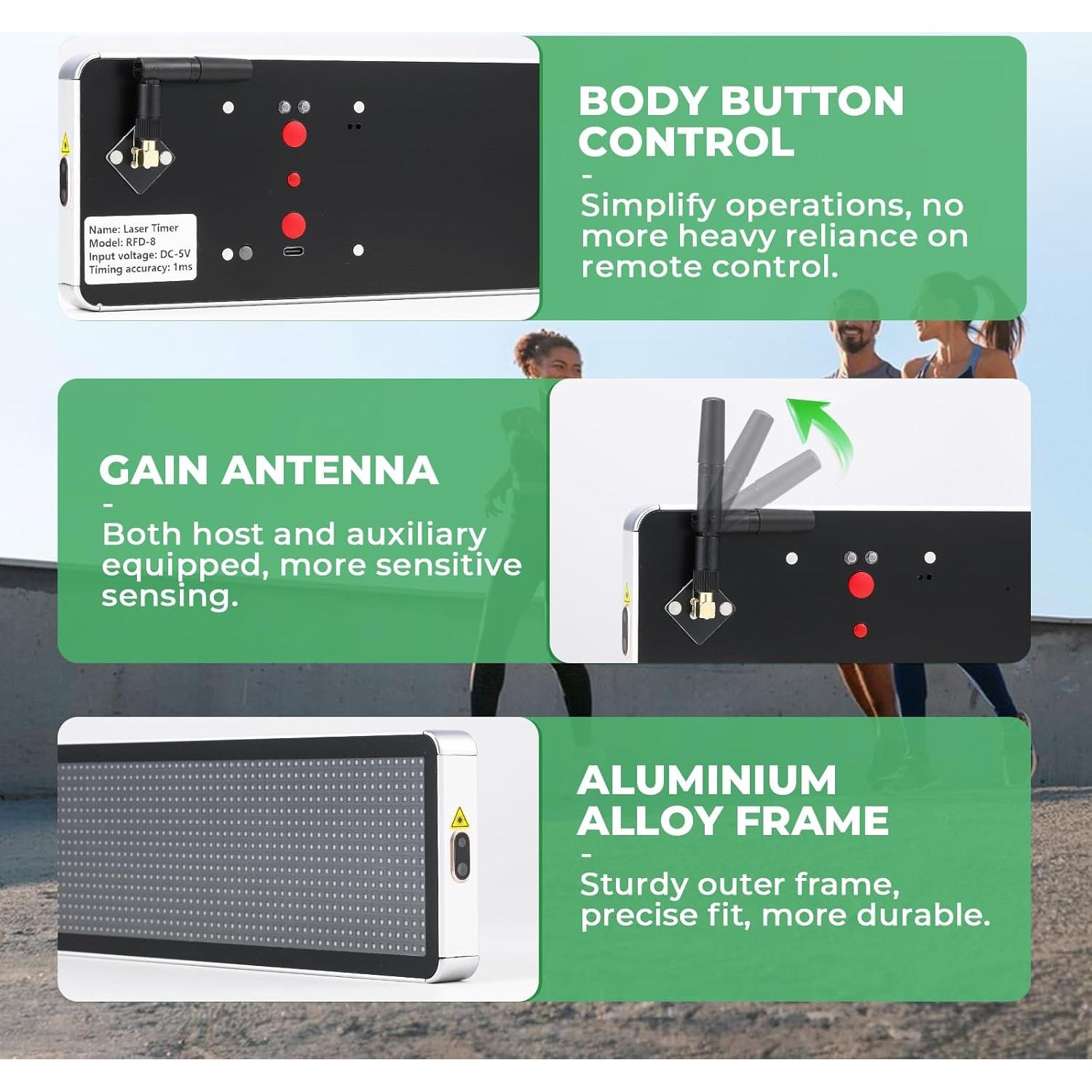 Temporizador Láser Inalámbrico Flyrivergo con Trípode Ajustable