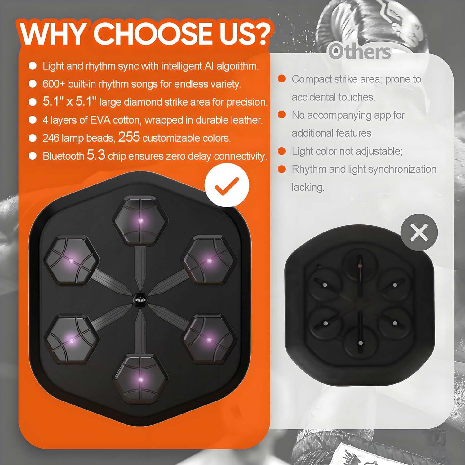 Máquina de Boxeo Inteligente OnePunch V3 LED - Ejercicio en Casa