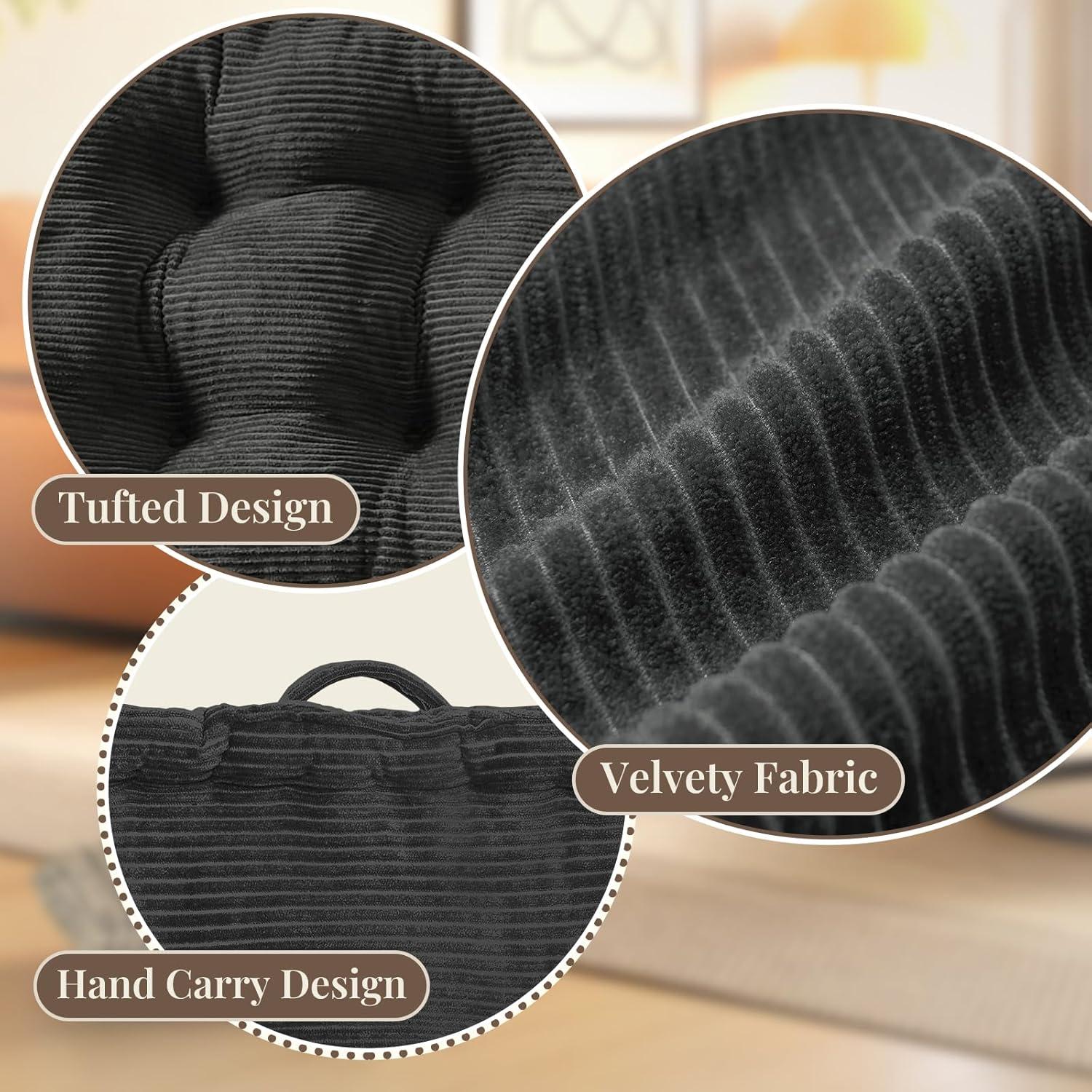 Cojín de Piso Cuadrado Wellsin 50.8x50.8 cm Gris Acolchado