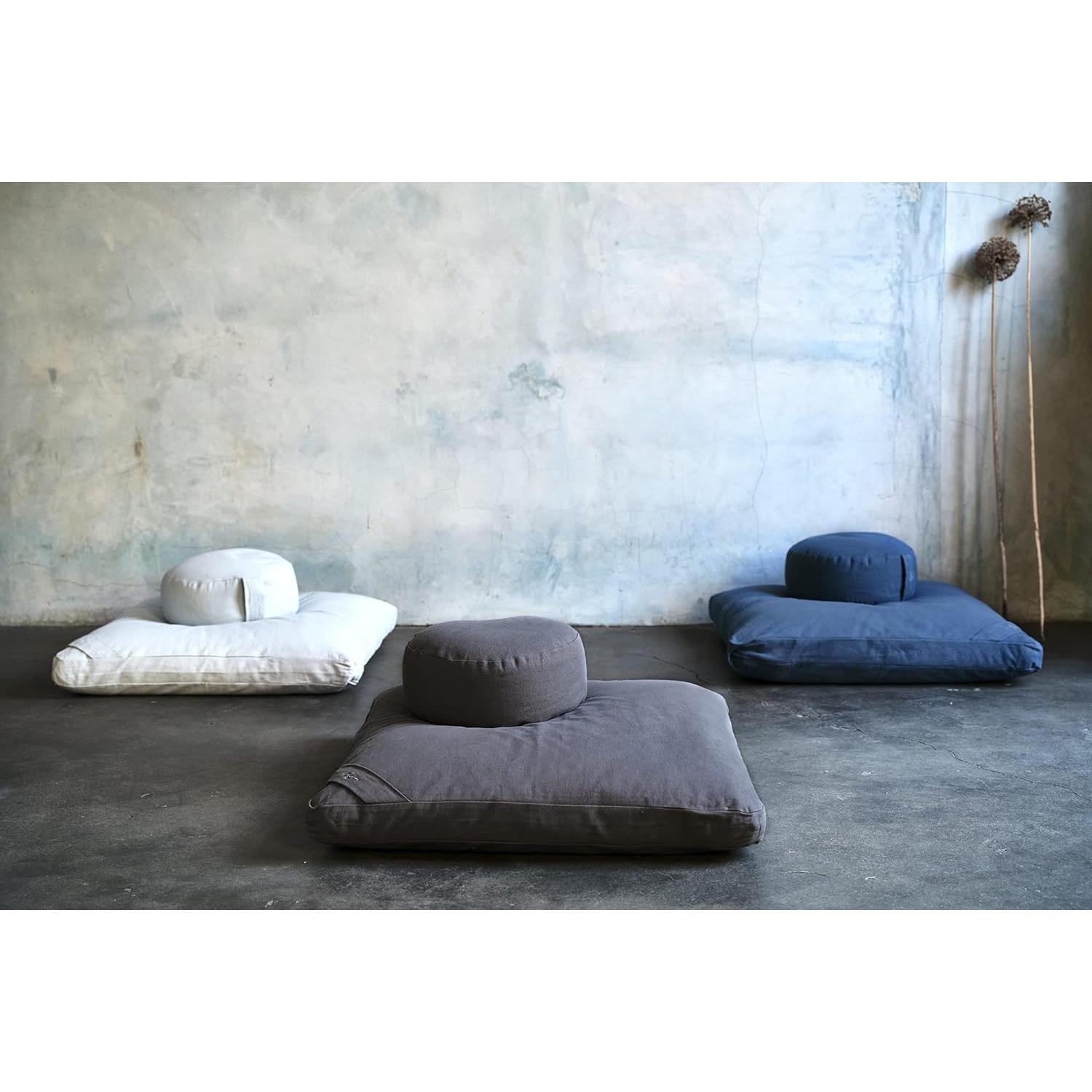 Juego de Cojines de Meditación Renoo - Algodón Orgánico y Lino