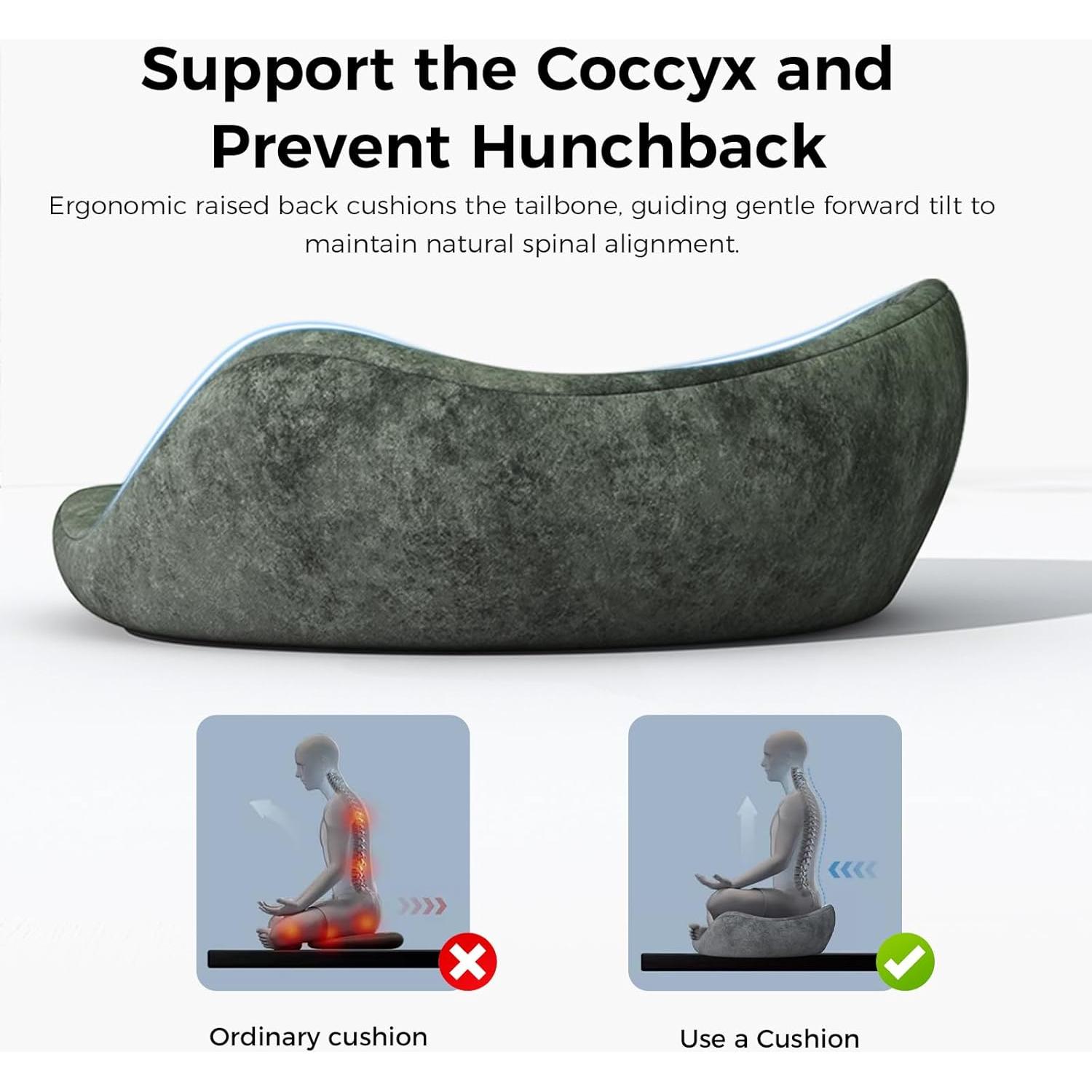 Cojín de Meditación UTJZIB Pro - Espuma con Memoria, 55.88x16.76cm