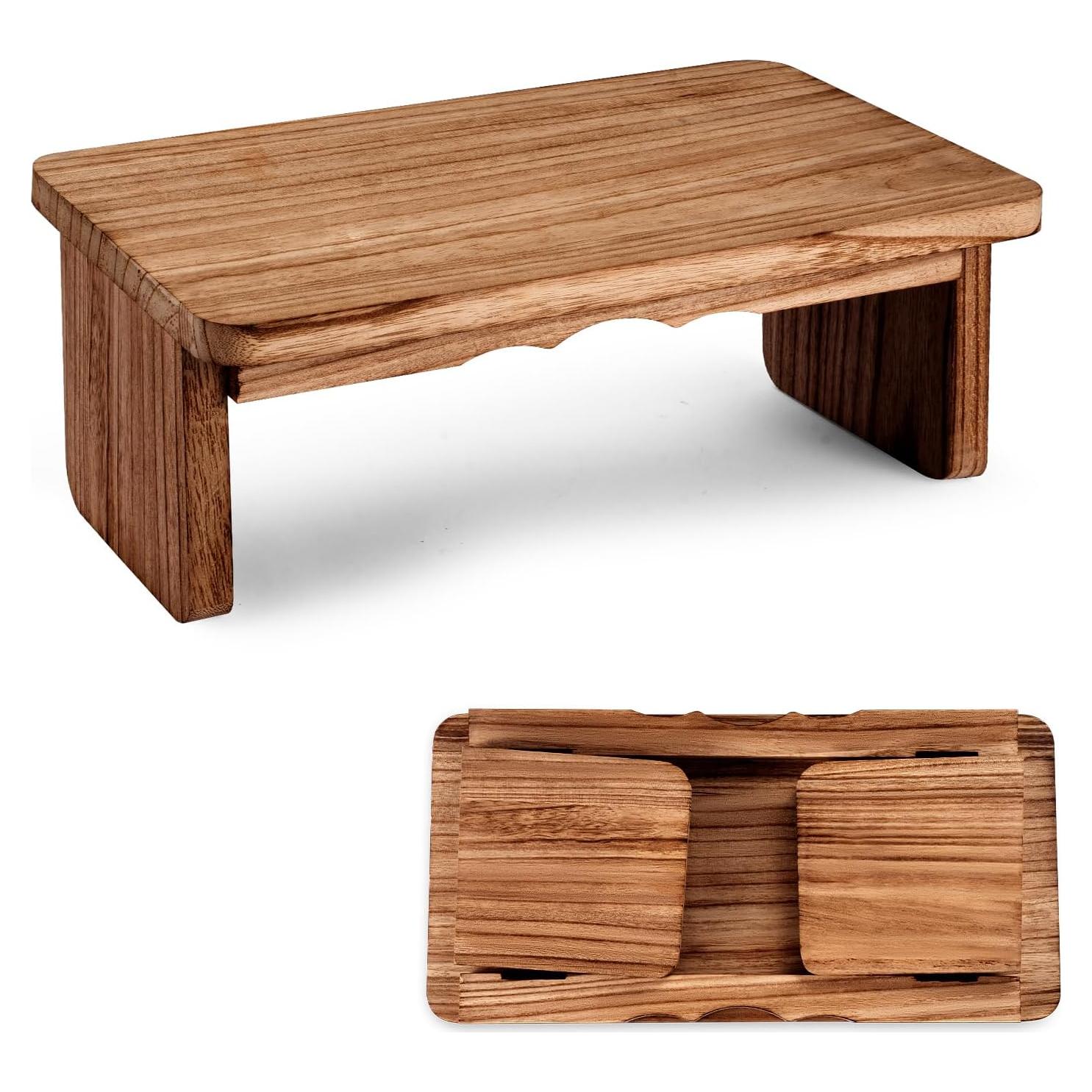 Banco de Meditación YERGOFE de Madera Plegable 43x20 cm