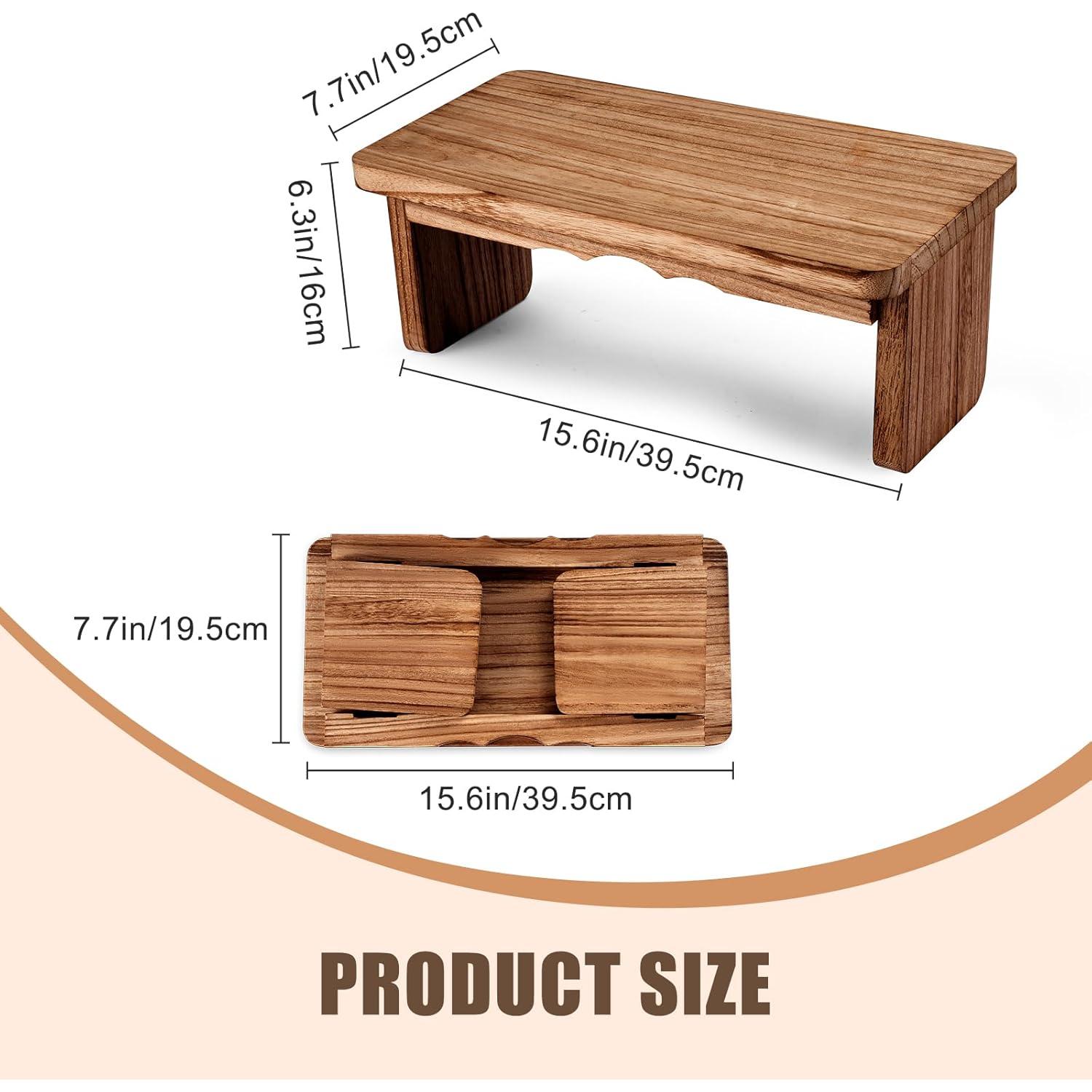 Banco de Meditación YERGOFE de Madera Plegable 43x20 cm