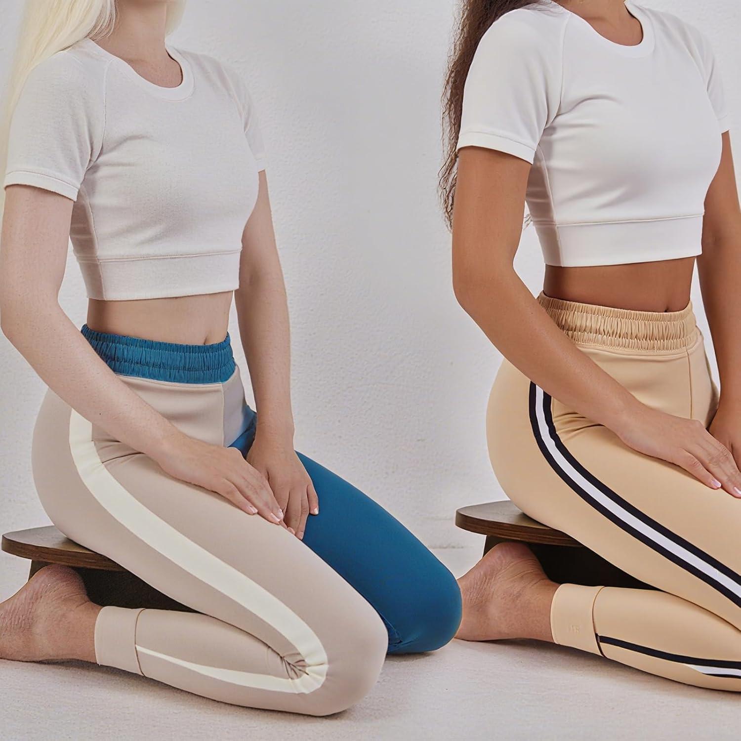 Banco de Meditación Ecoaterui de Madera Ergonómico 21x42 cm