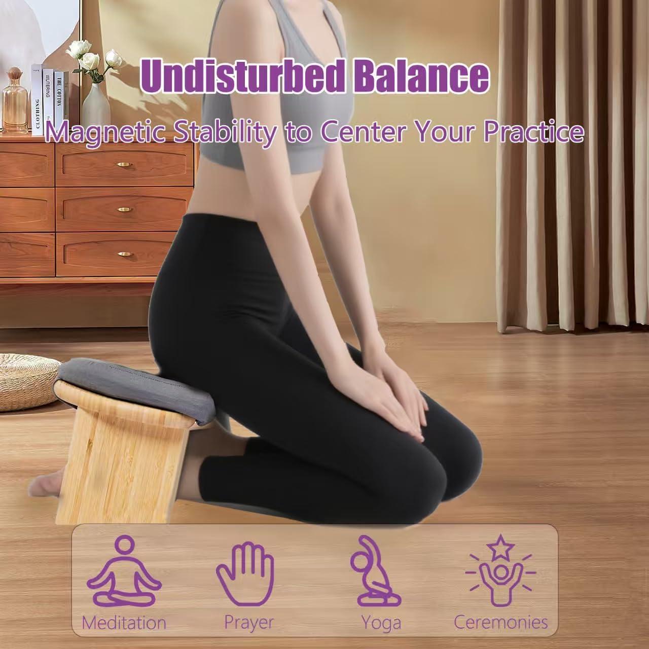 Banco de Meditación Plegable SuperRC de Bambú 12.7x33cm