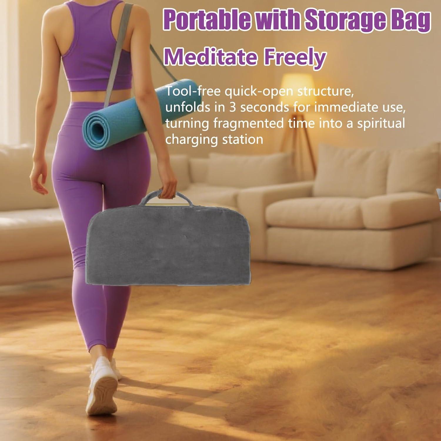 Banco de Meditación Plegable SuperRC de Bambú 12.7x33cm