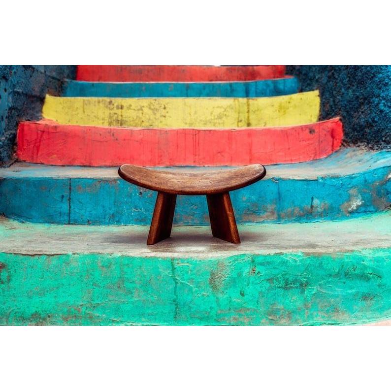 Banco de Meditación Dyale - Madera Hecho a Mano - 18 cm