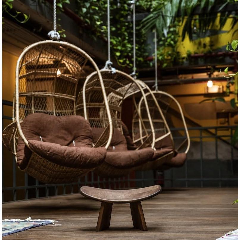 Banco de Meditación Dyale - Madera Hecho a Mano - 18 cm