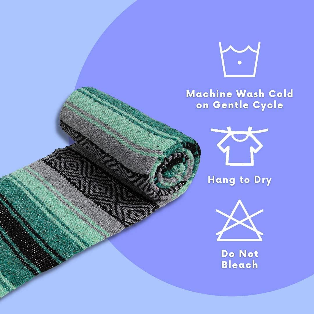 Manta Mexicana para Yoga El Paso Designs 129x188 cm Tejida a Mano
