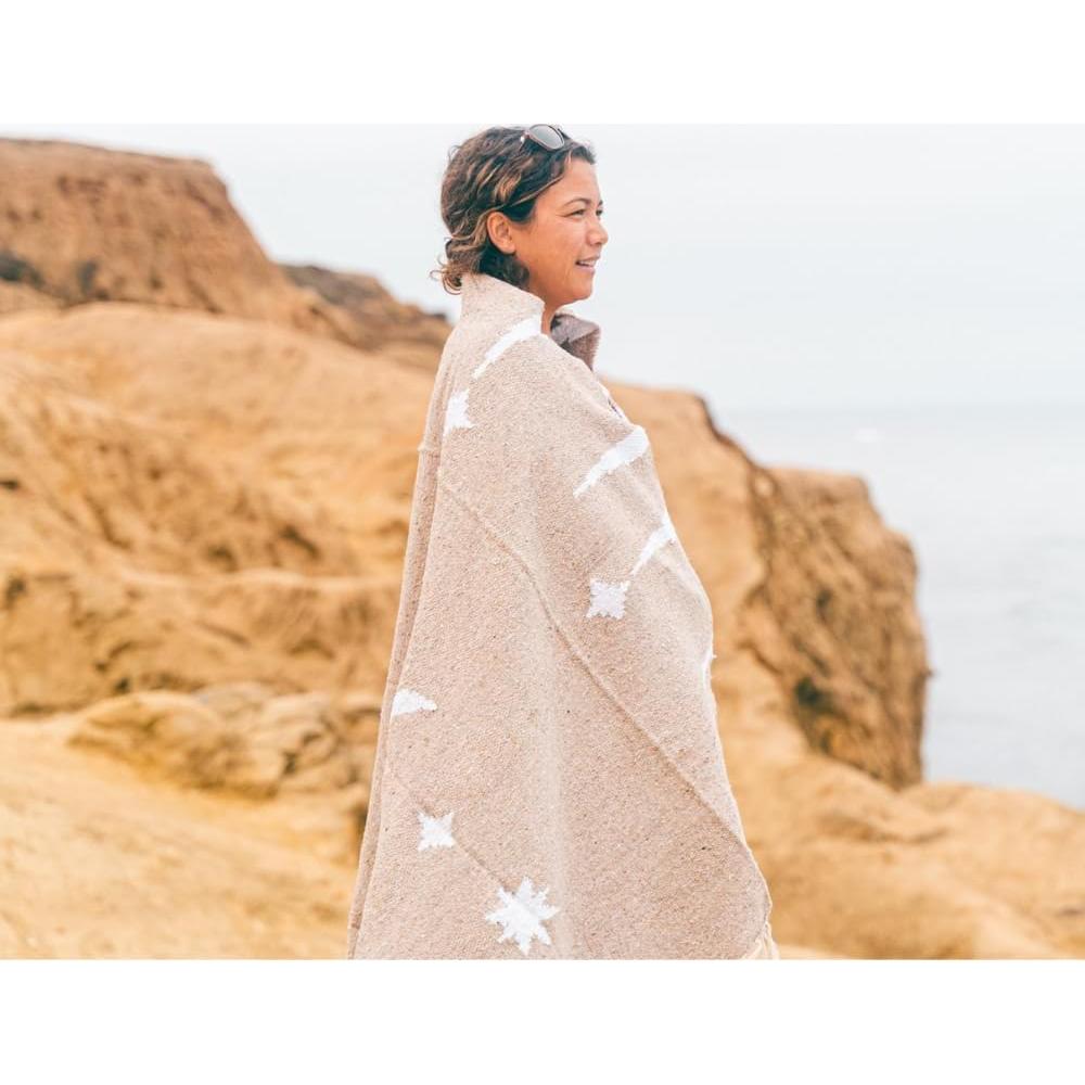 Manta Mexicana Tejida a Mano WP West Path Fases Lunares 203x127cm