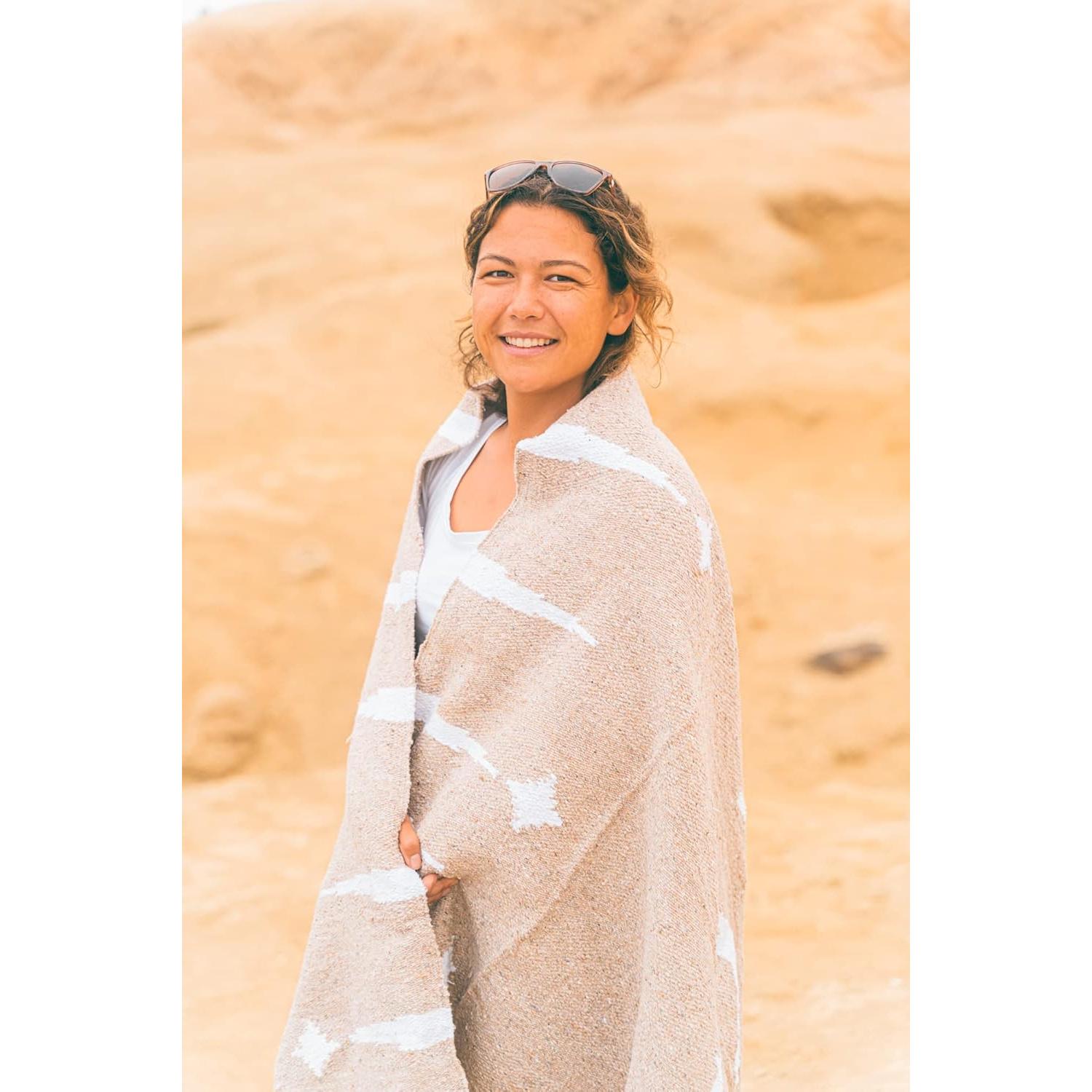 Manta Mexicana Tejida a Mano WP West Path Fases Lunares 203x127cm