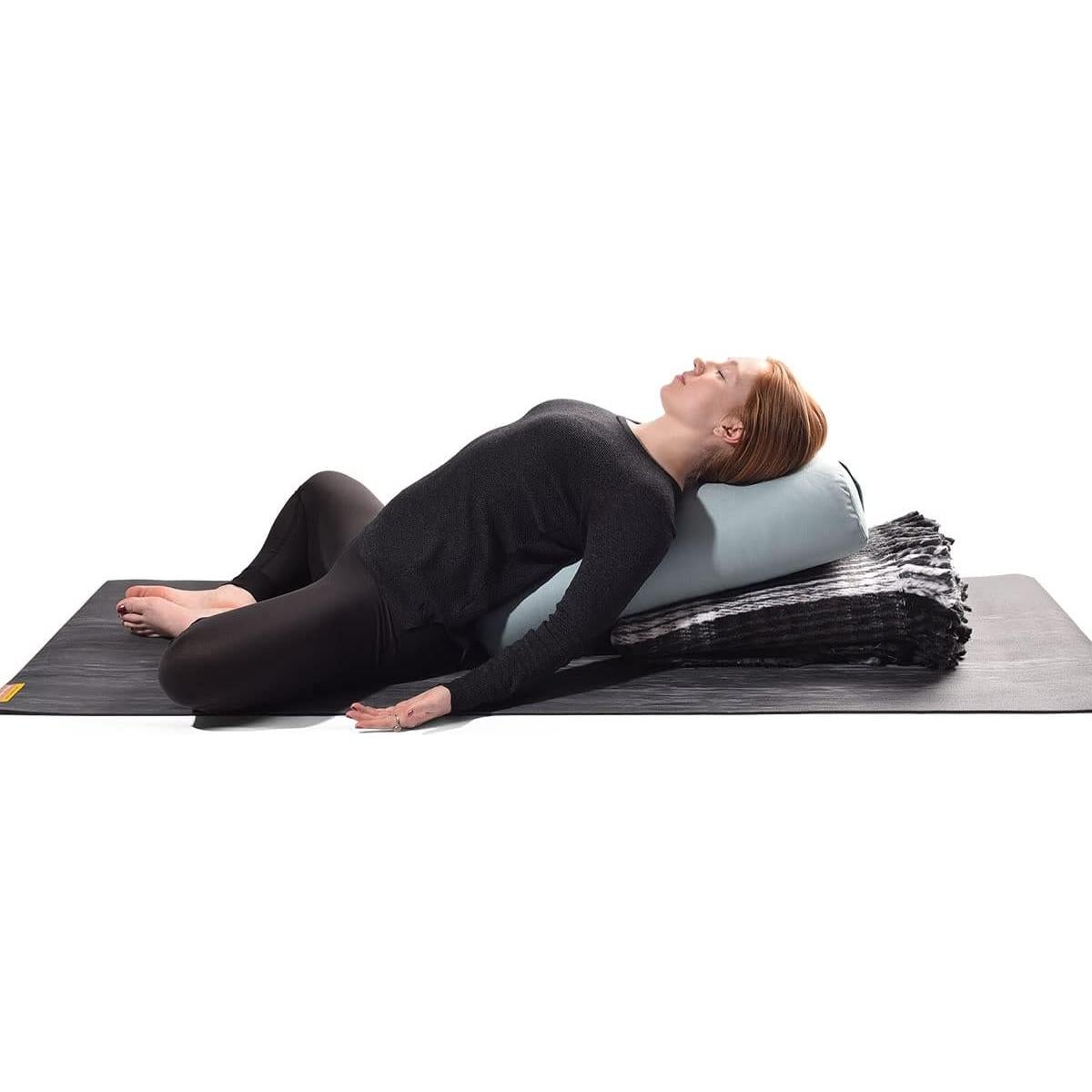 Manta de Yoga Gruesa Hugger Mugger - Cuadros Reciclada Púrpura