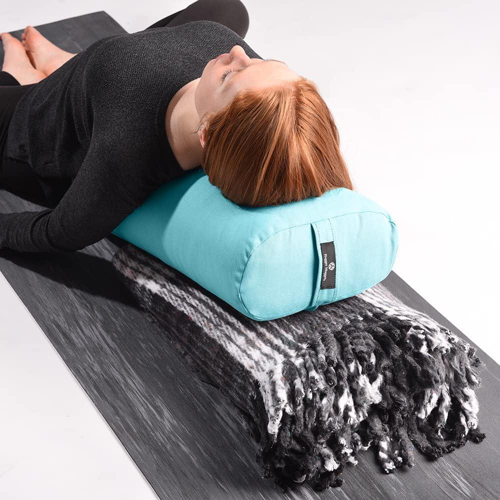 Manta de Yoga Gruesa Hugger Mugger - Cuadros Reciclada Púrpura