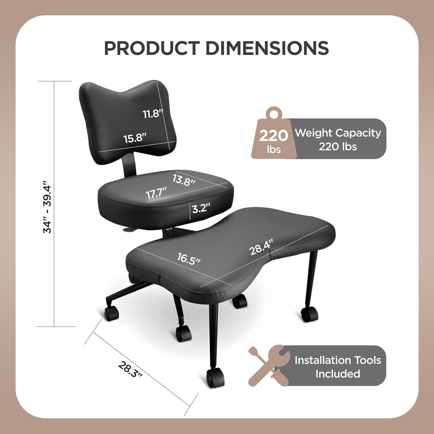 Silla de Meditación Ergonómica Boldworks con Soporte Lumbar