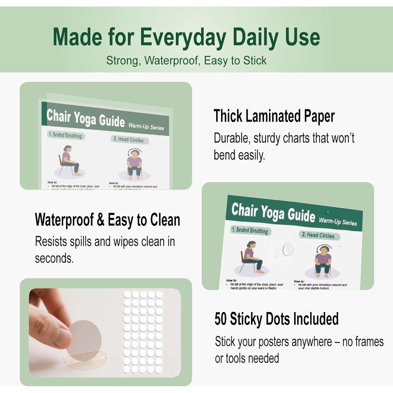 Póster de Yoga en Silla Zondashin - 5 Guías Ilustradas y 5 Desafíos