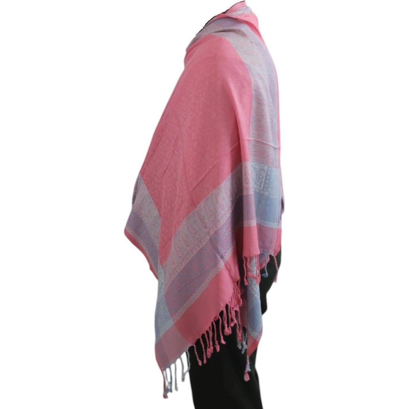 Chal de Meditación de Lana Pura Handmade Oversized 76x203 cm