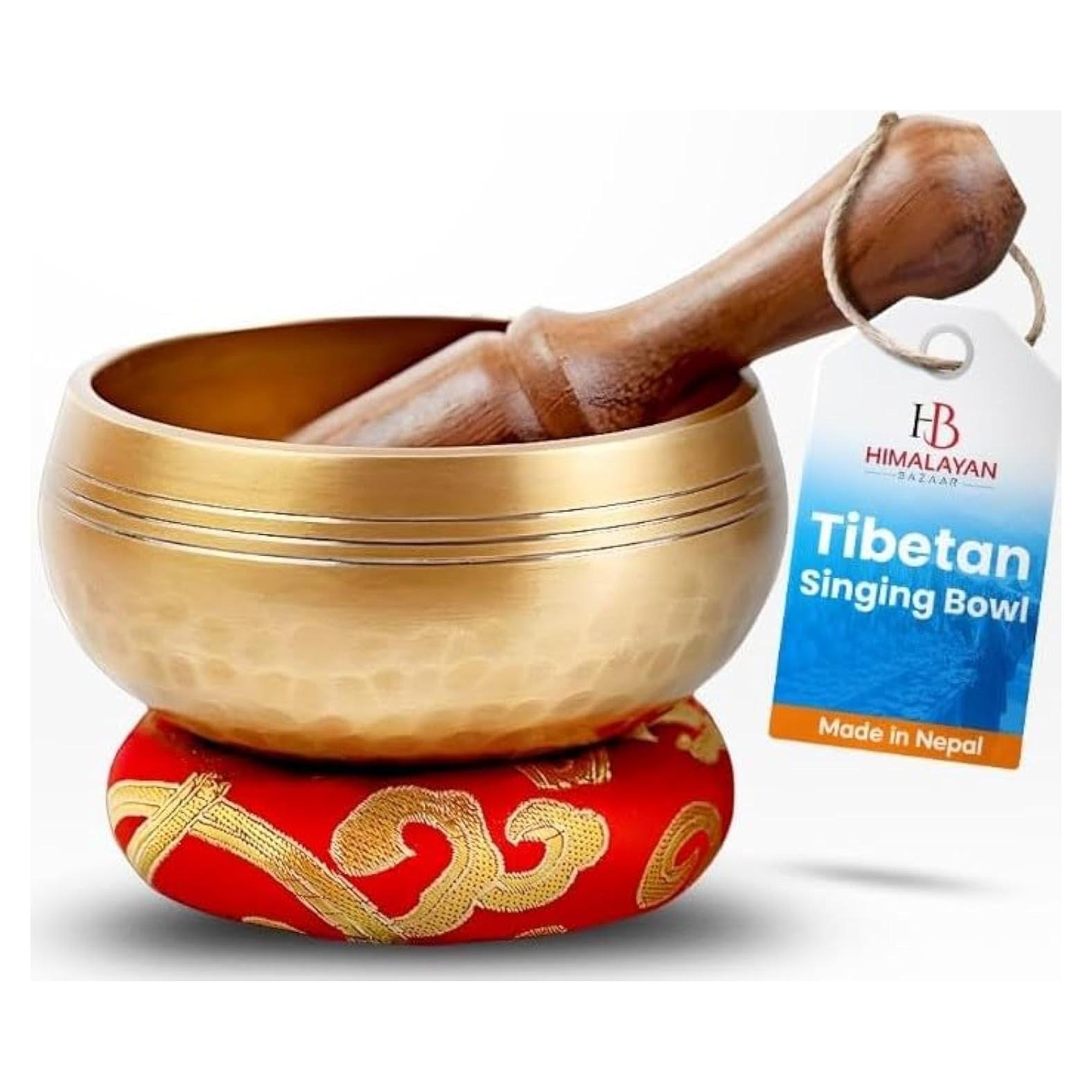 Juego de Cuencos Cantores Tibetanos Himalayan Bazaar 7.62 cm Dorado