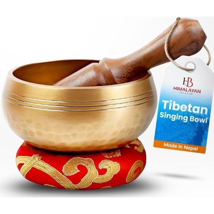 Juego de Cuencos Cantores Tibetanos Himalayan Bazaar 7.62 cm Dorado