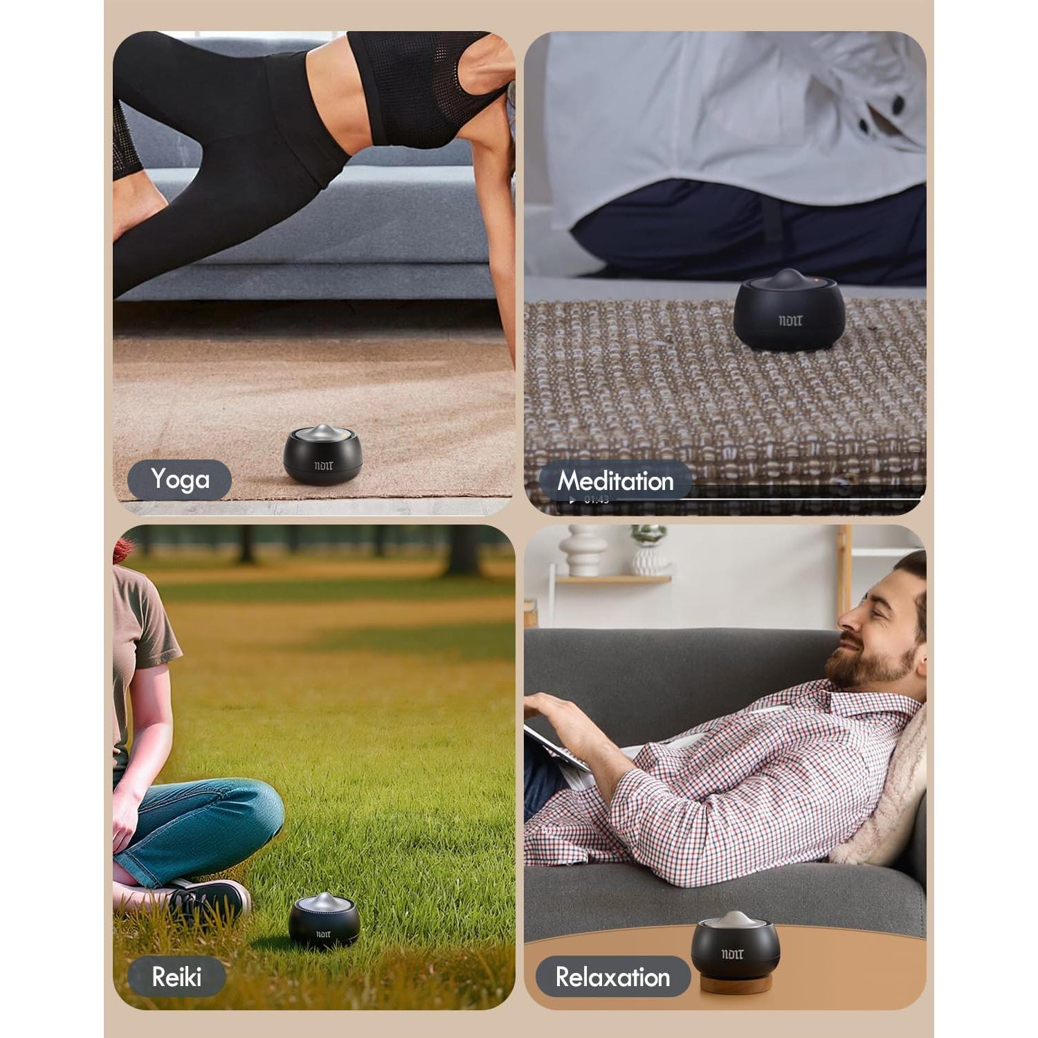 Cuenco Tibetano Cantante Electrónico NDLT Zenbowl Negro 8 Frecuencias