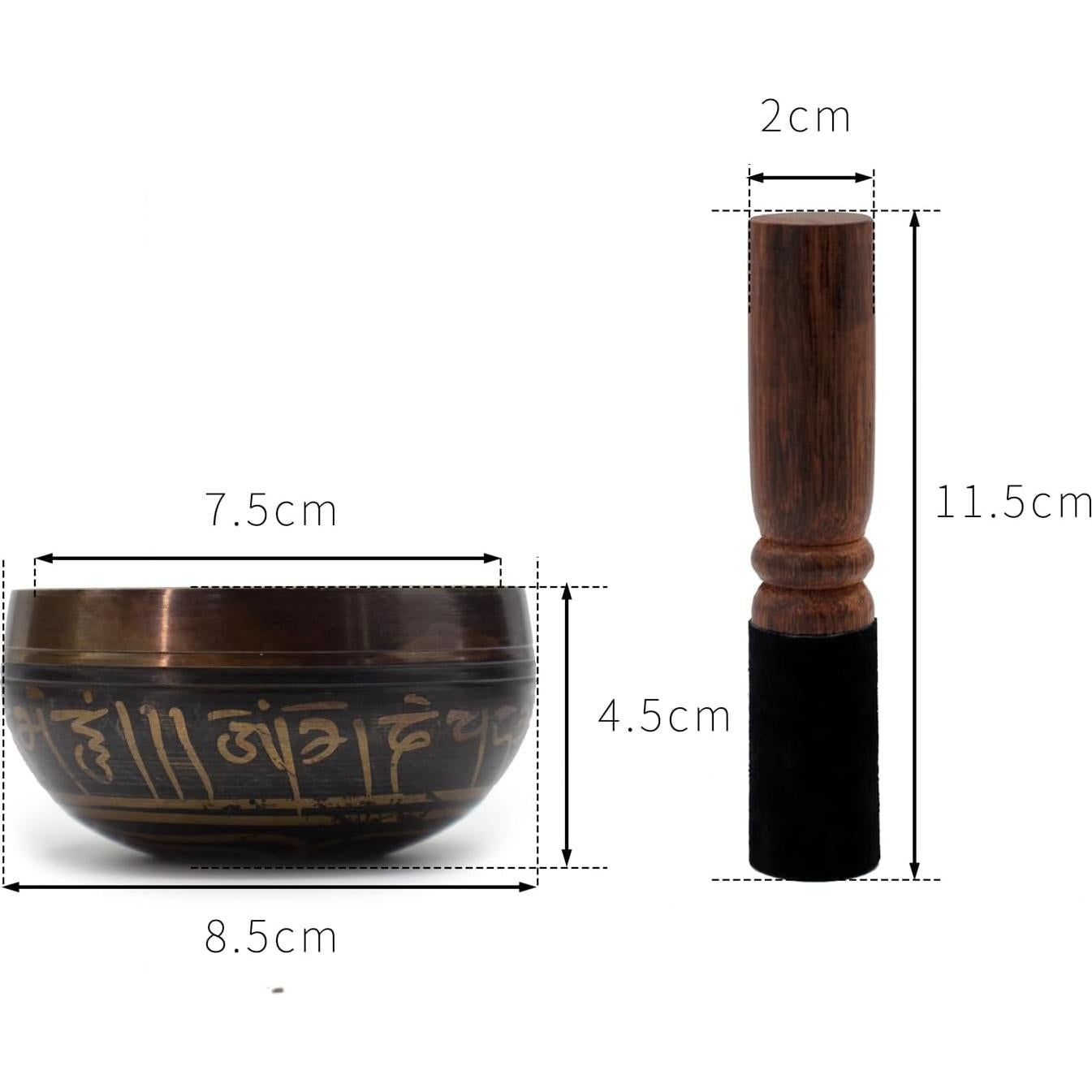 Cuenco Tibetano de Meditación DomeStar 8 cm Hecho a Mano