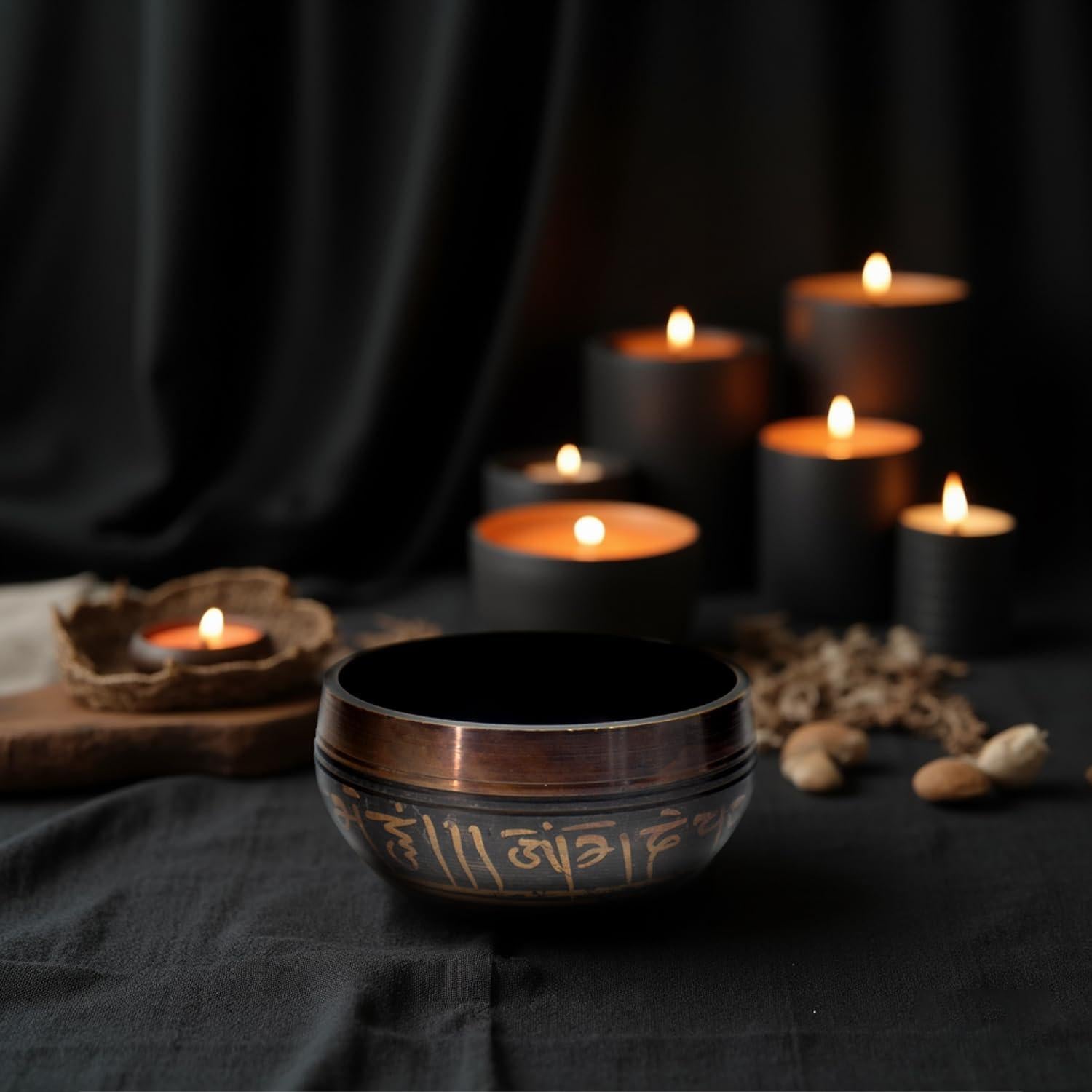 Cuenco Tibetano de Meditación DomeStar 8 cm Hecho a Mano