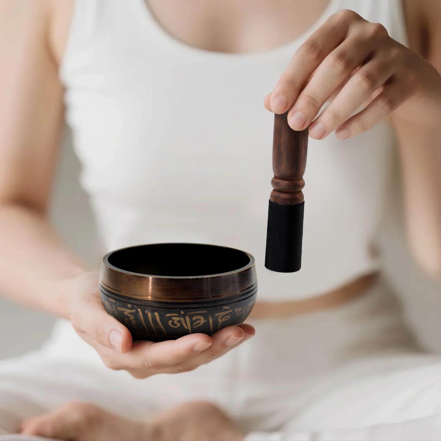 Cuenco Tibetano de Meditación DomeStar 8 cm Hecho a Mano